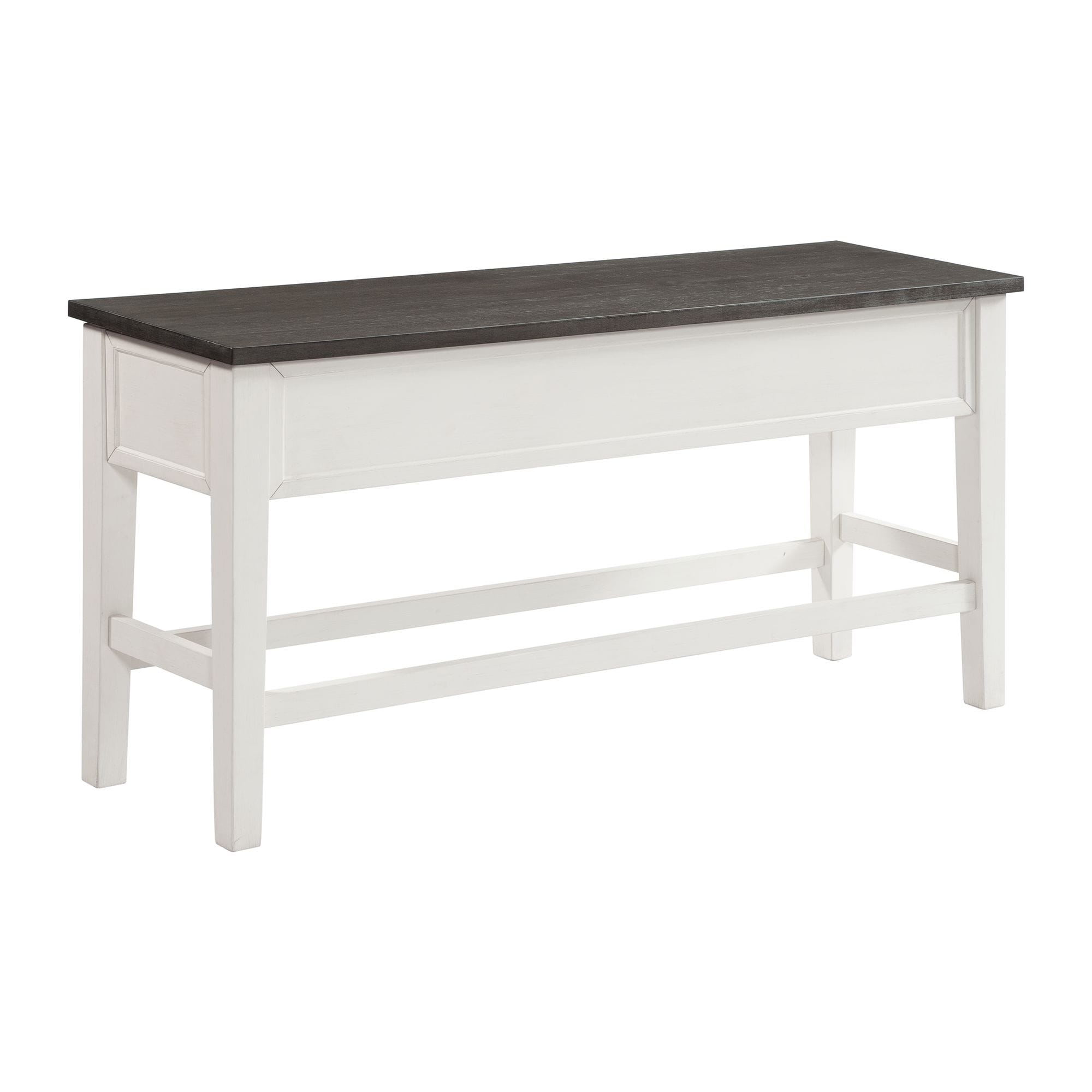 Picket House Furnishings DKY350CSBN Farmhouse Gray/White Storage Bench with Storage 50-Inches x 15-Inches x 51-Inches