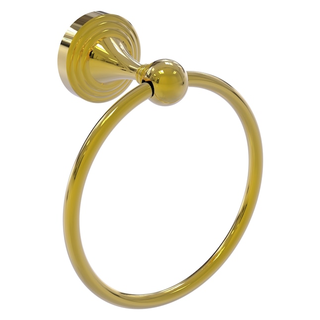 Allied Brass Sag Harbor Polished Brass Wall Mount Single Towel Ring in the  Towel Rings department at