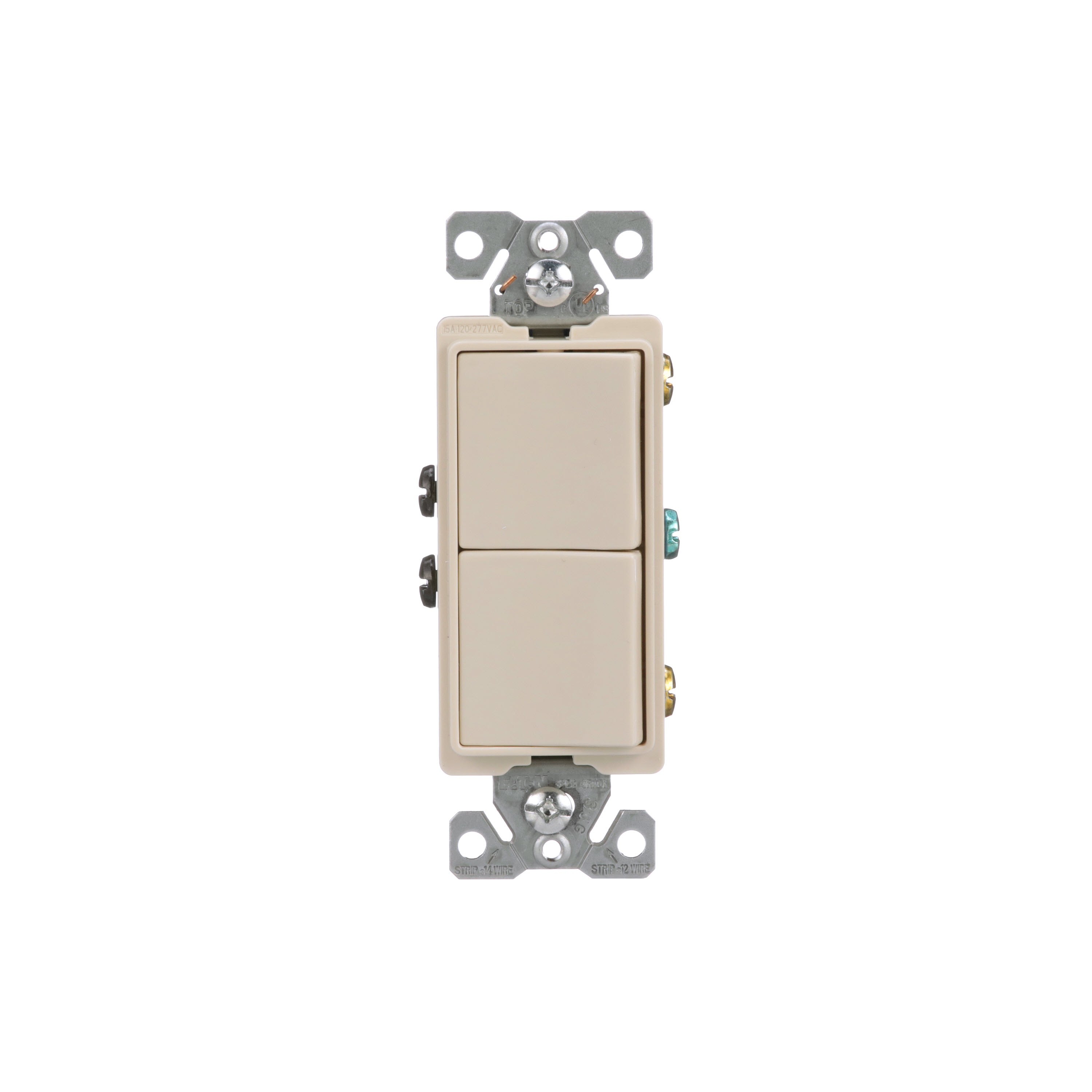 Eaton 7728LA-BX-LW 15-amp Single-pole Combination Light Switch , Light almond