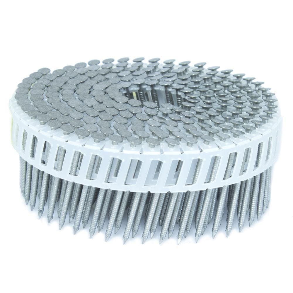 FASCO MP592RSSE3.2M 1-3/4-in 13 -Gauge Stainless steel Ring Shank Plastic Collated Siding Nails Box
