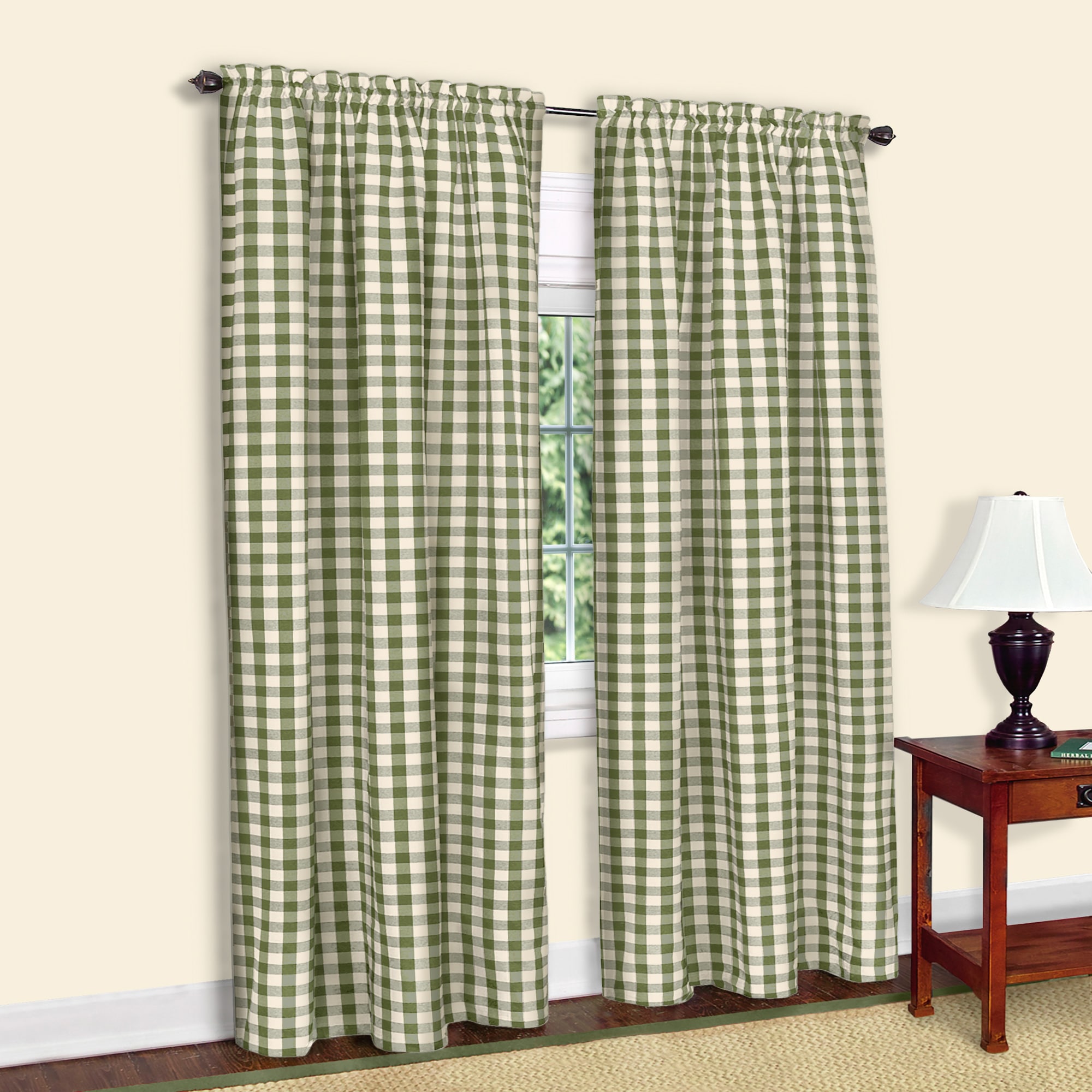 Achim BCPN95SG12 95-Inches Sage Block Light filtering Rod pocket Single curtain panel
