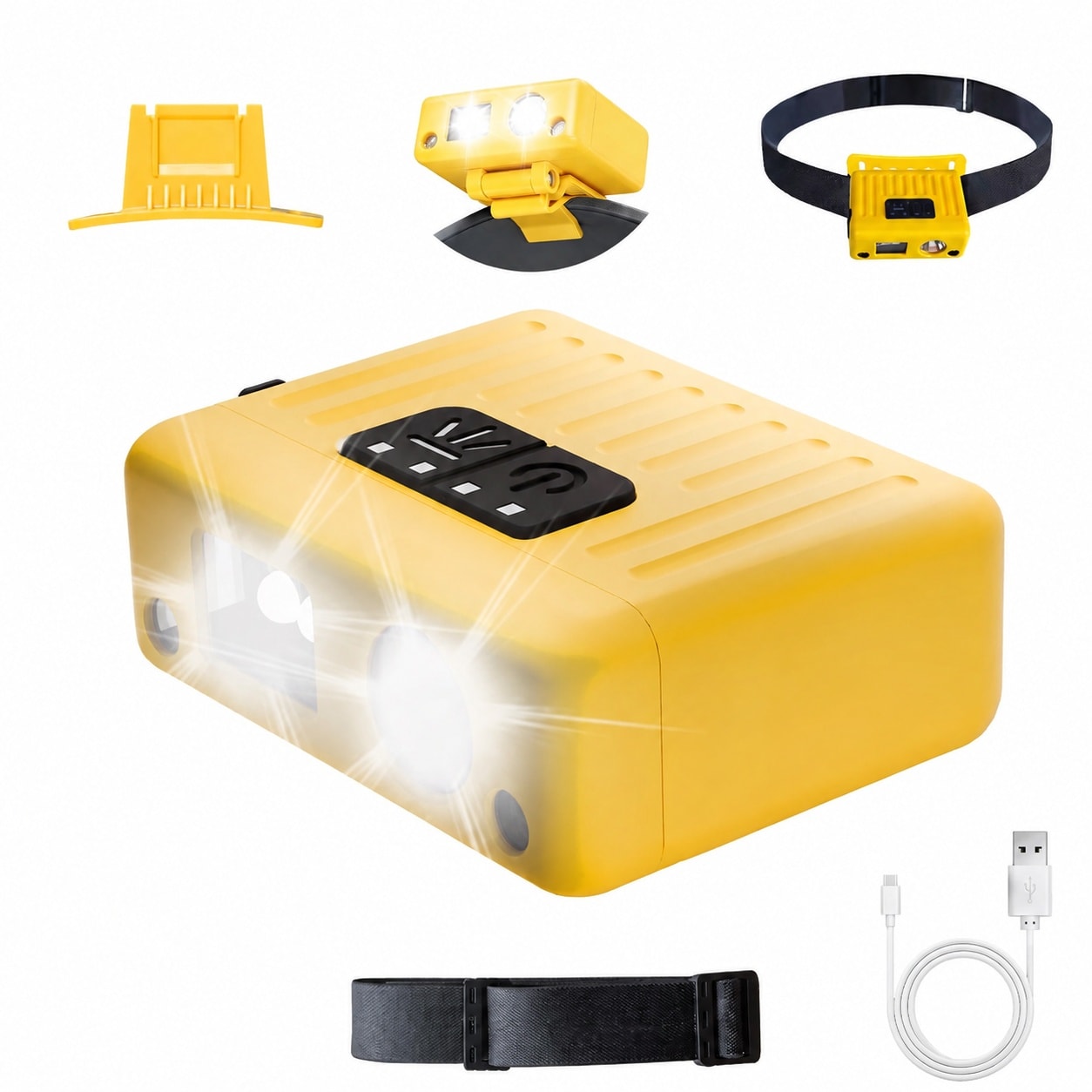SenQWFa  Ultra Light LED Clip On Hat Light with Motion Sensor USB C renewable power Headlamp 5 Modes Red Light IPX6 Waterproof for Fishing and