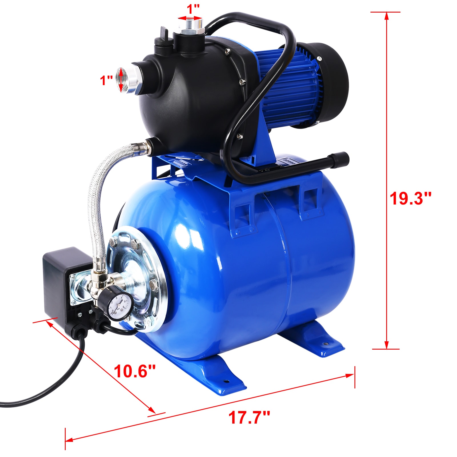 Bomba sumergible VEVOR Deep Well, 0.5HP 230V/60Hz, 28gpm 167ft