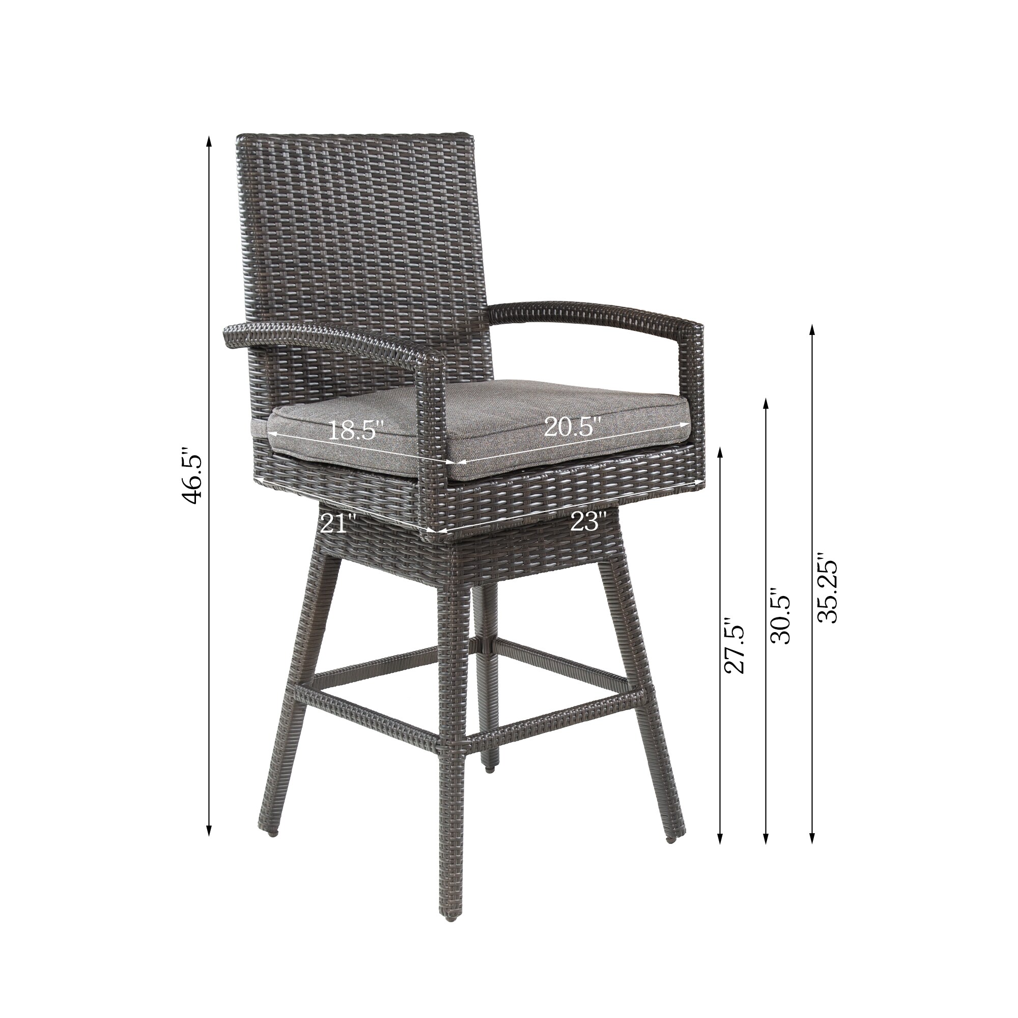 PEAK HOME FURNISHINGS 830003-GY stools - View #3