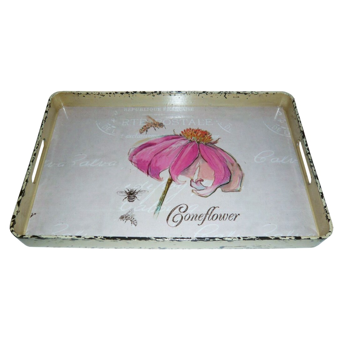 HomeRoots 1-in x 16-in Multi Color Rectangle Serving Tray at