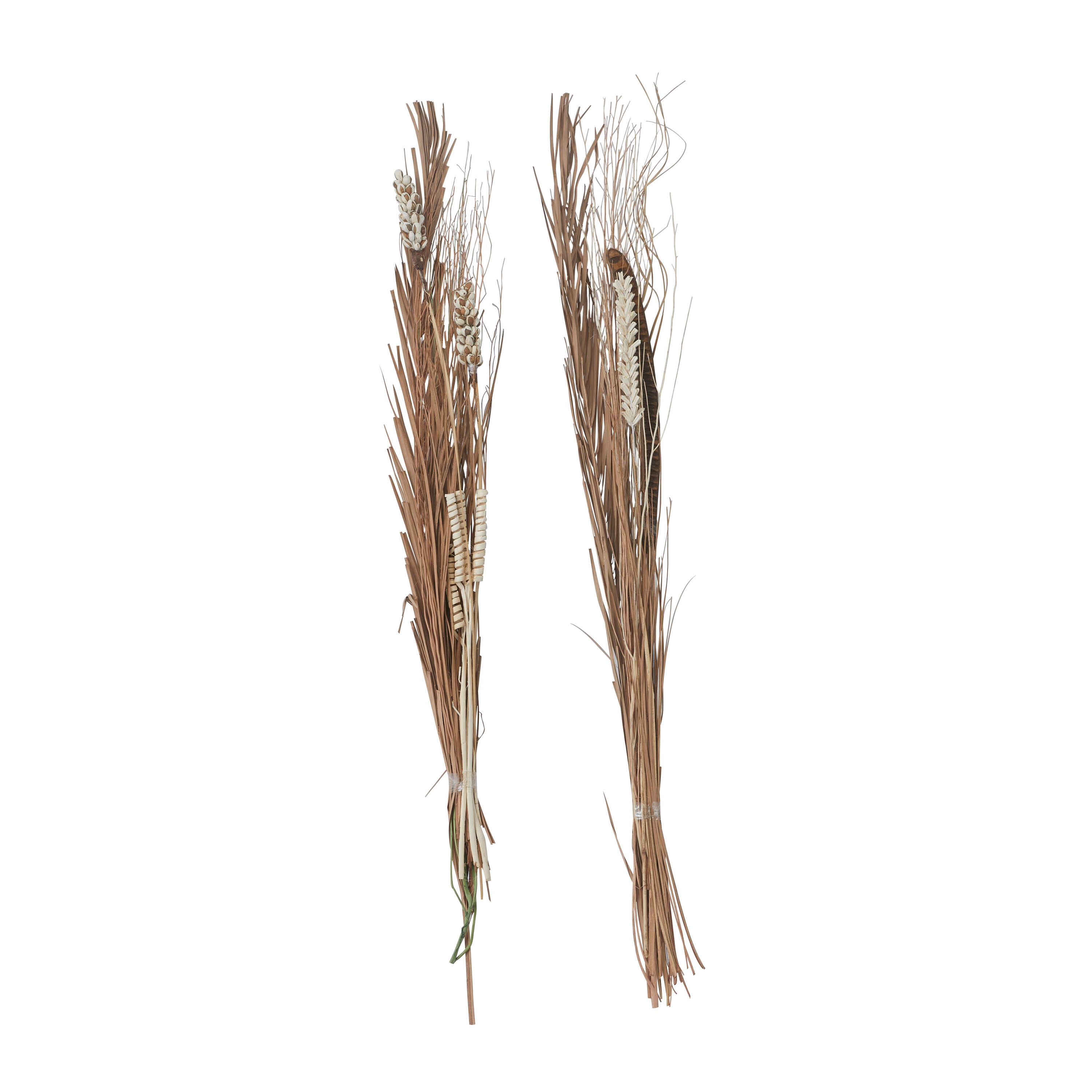 57" Tall Brown Dried Pampas Grass Floral Arrangement with Lights