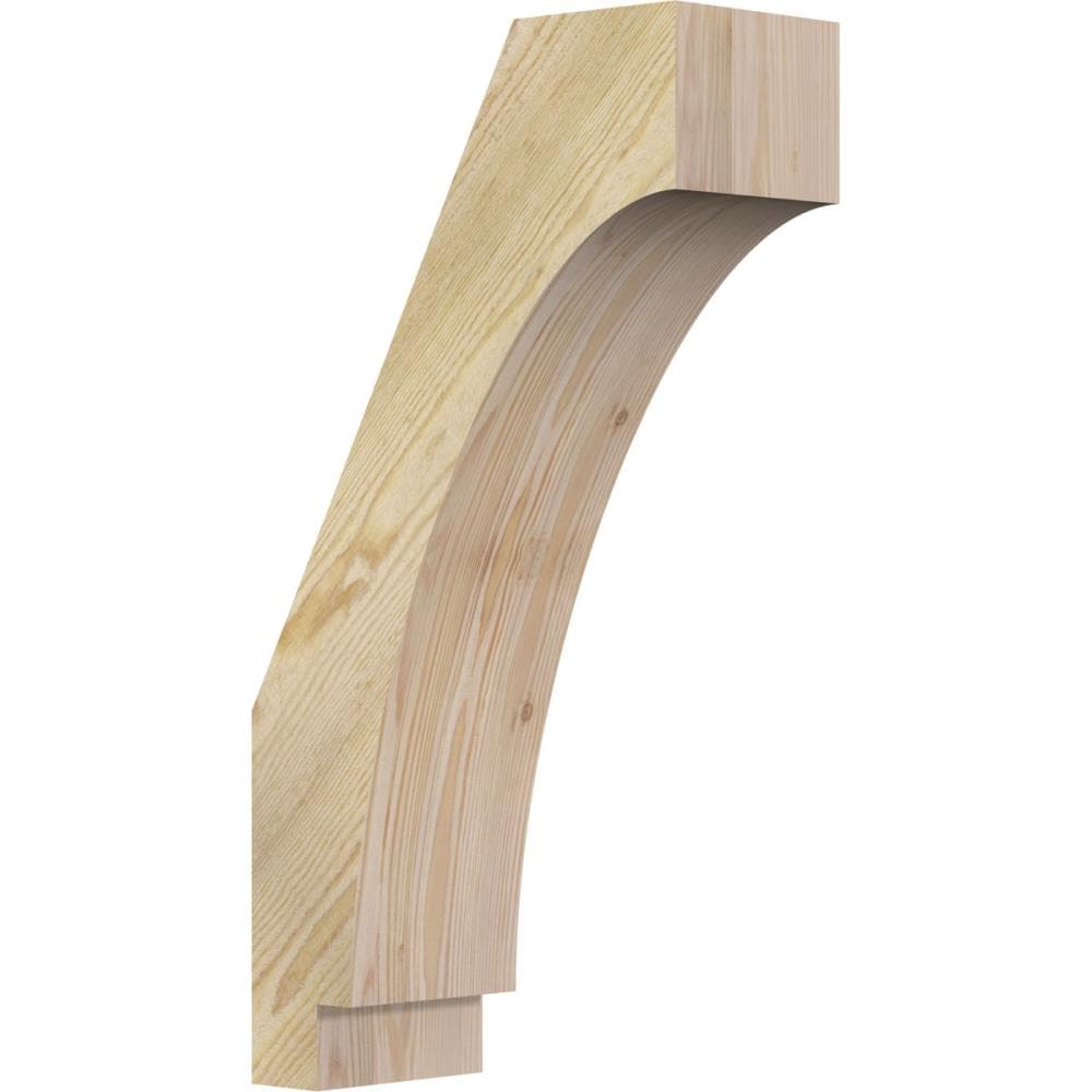 Ekena Millwork BRC06X14X26IMP00RDF 6-in x 14-in x 26-in Douglas Fir Unfinished Wood Imperial Rough Sawn Knee Brace