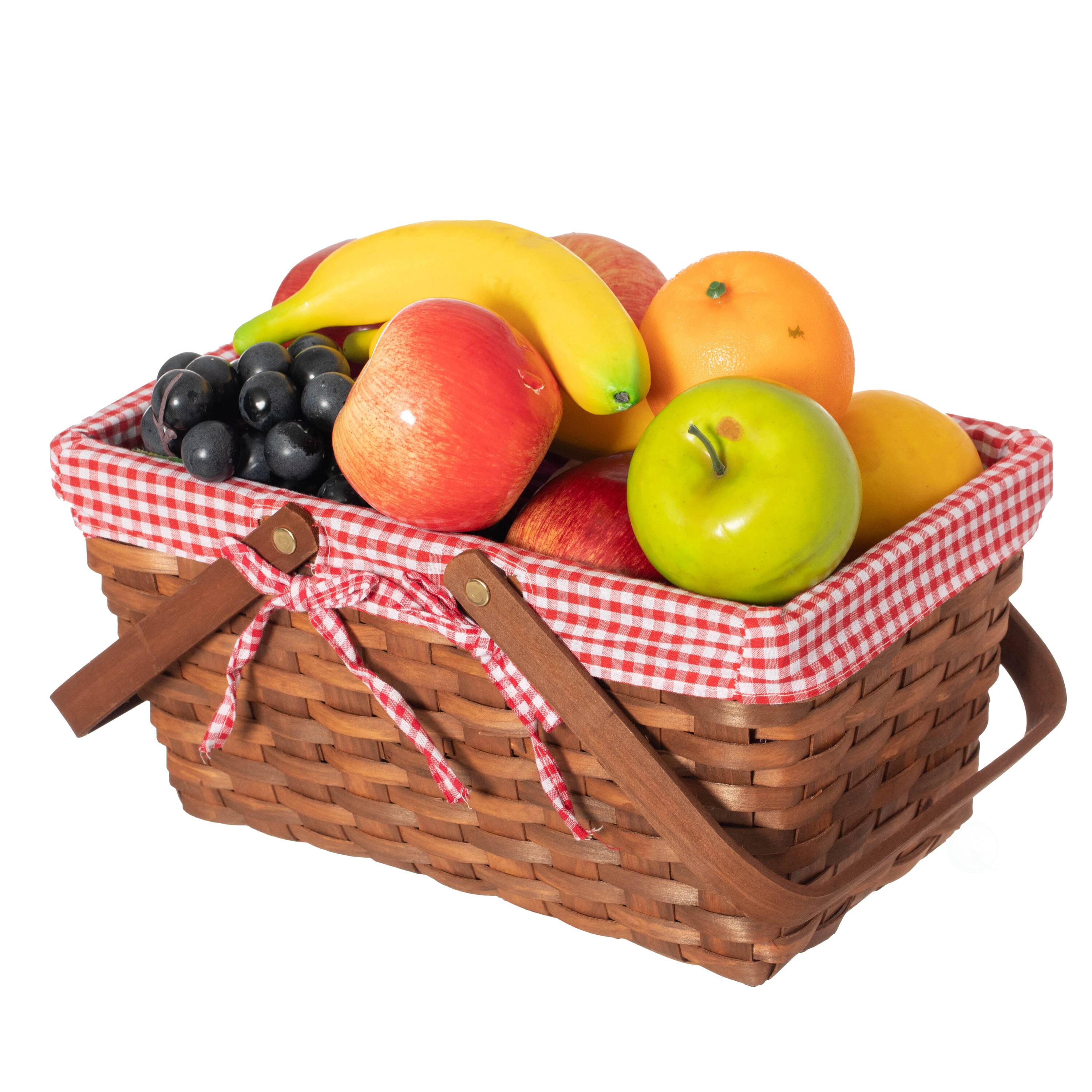 Wickerwise QI004651R.M ( 13-in W x 6-in H x 8-in D ) Red Wood Stackable Basket