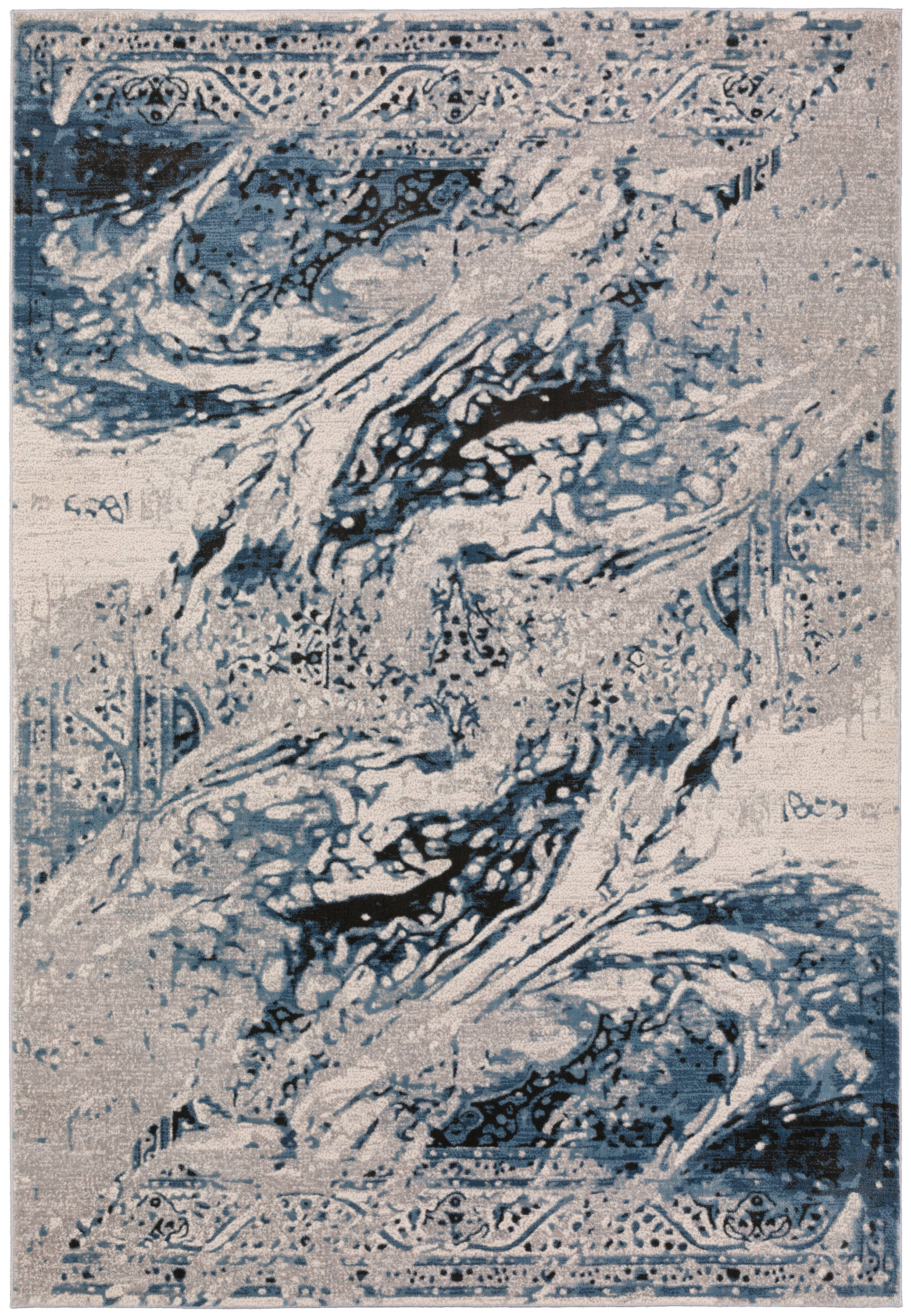 Addison Rugs ADA38SI9X13 Dayton 9 x 13 Silver Indoor Distressed/Overdyed Vintage Area Rug
