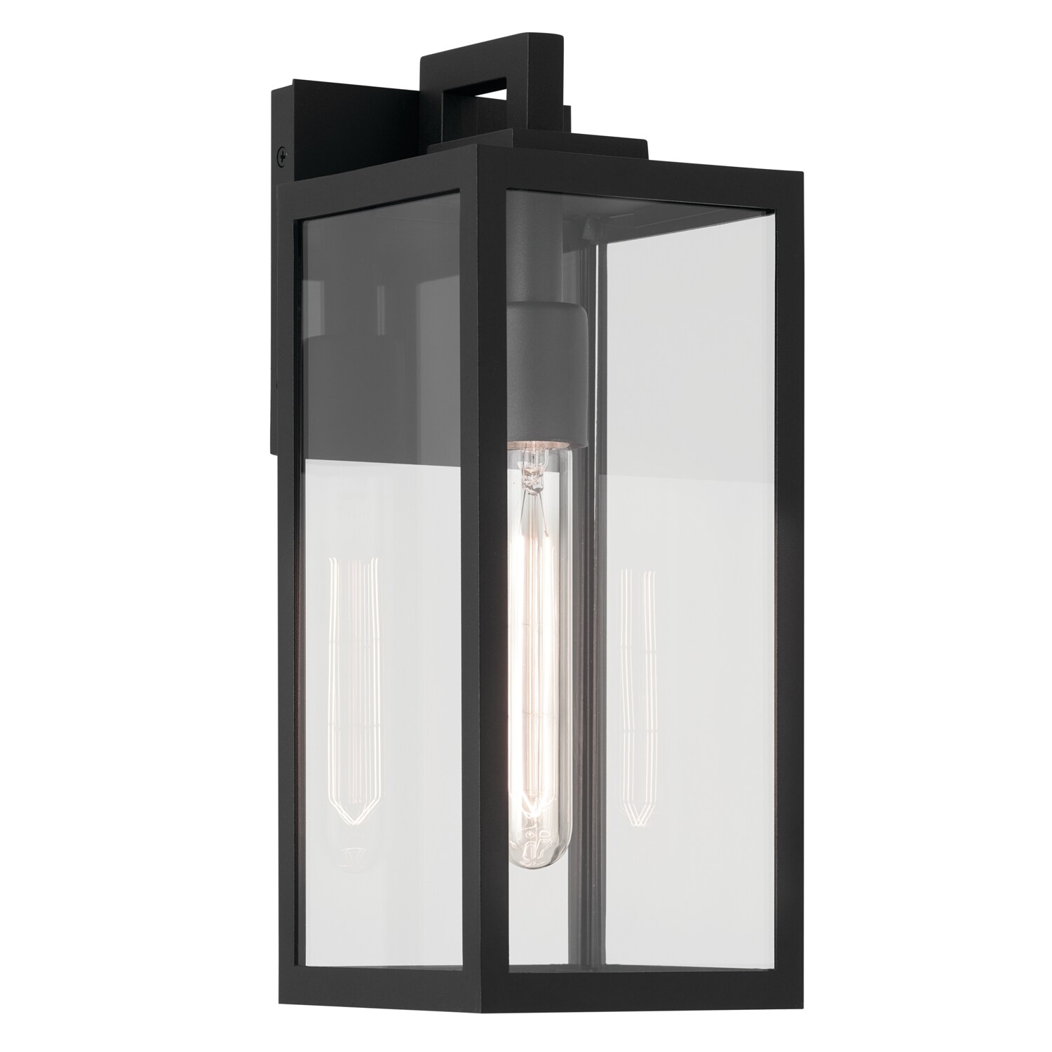 Kichler 59111BKT Branner 1 -Light 14-in H Black Hardwired Outdoor Wall Light