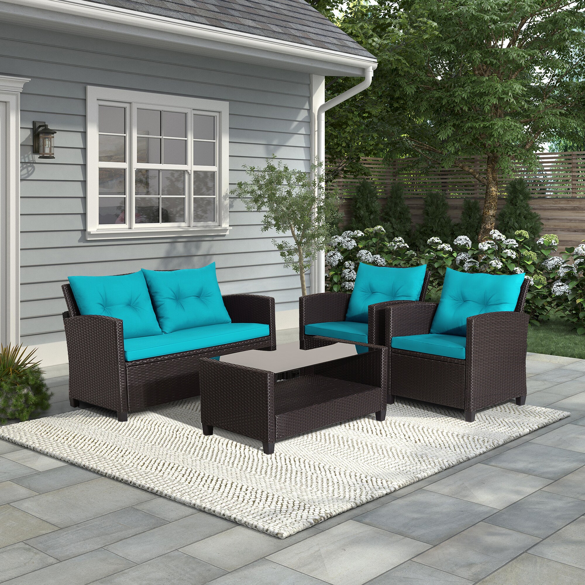 WELLFOR OUJ66742TU+ Patio-Conversation-Sets - View #8