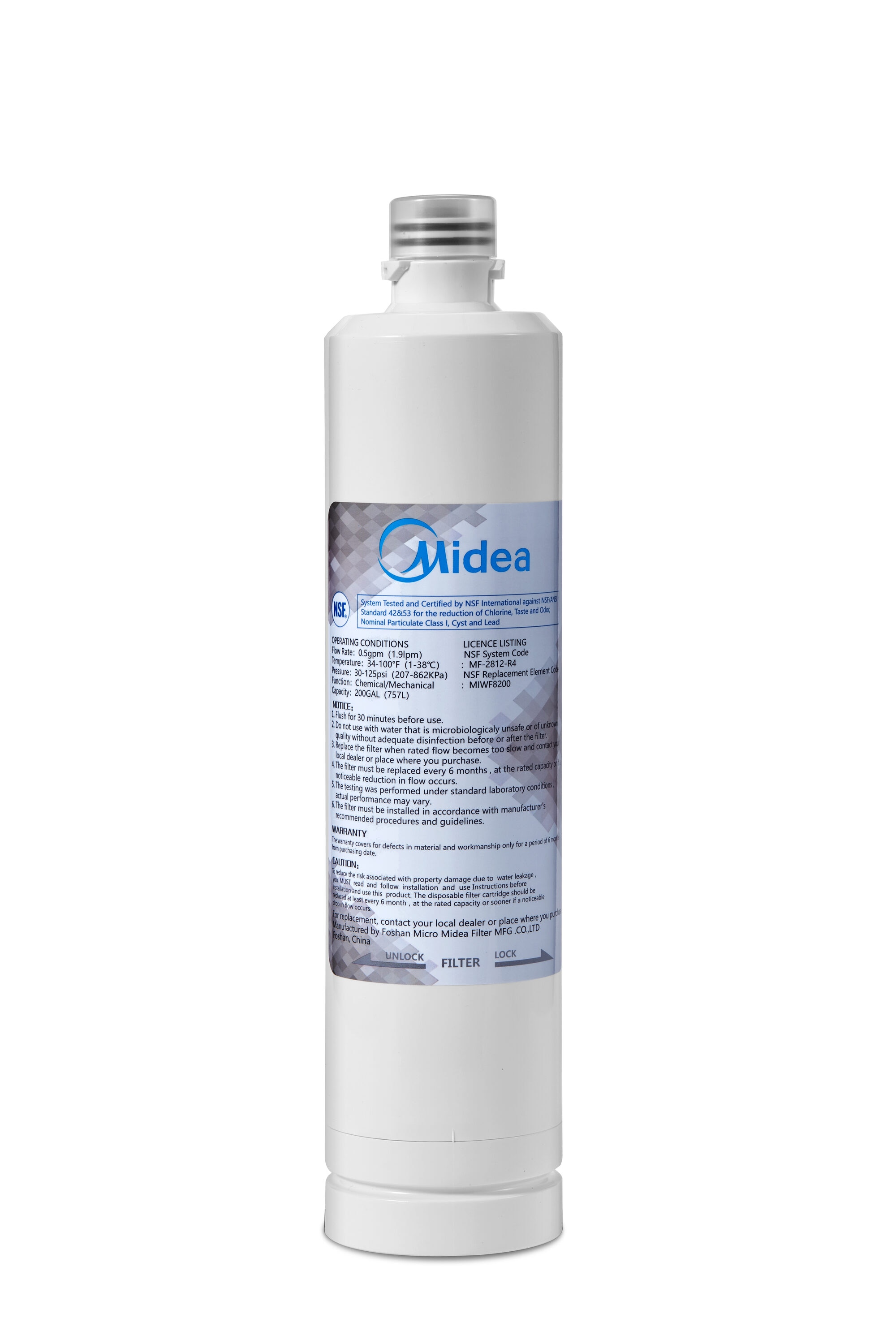 Midea MIWF8200 Twist-in Refrigerator Water Filter