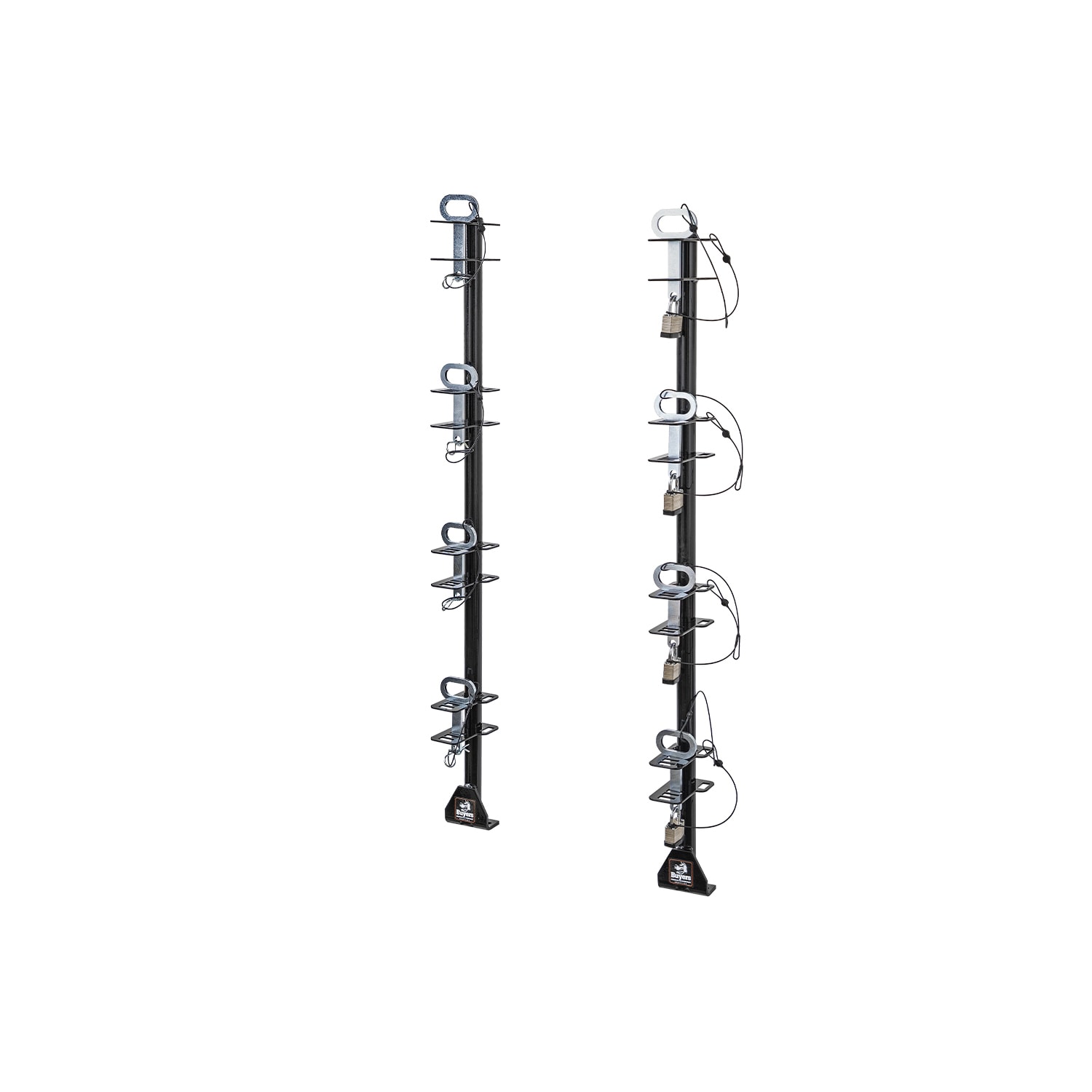 Buyers Products LT14 4-position Channel Style Lockable Trimmer Rack For Open Landscape Trailers