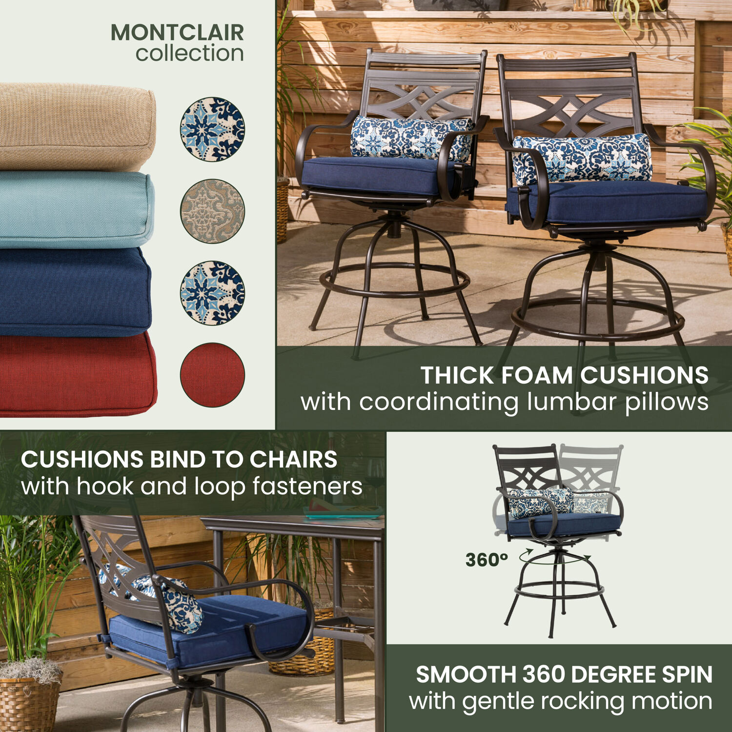 Hanover MCLRDN3PCBRSW2-NVY Patio-Dining-Sets - View #14