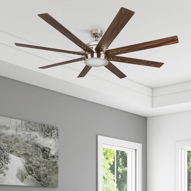 Honeywell Xerxes 62-in Brushed Nickel with Gray Oak/French Honeywell Xerxes 62-in Brushed Nickel with Gray Oak/French