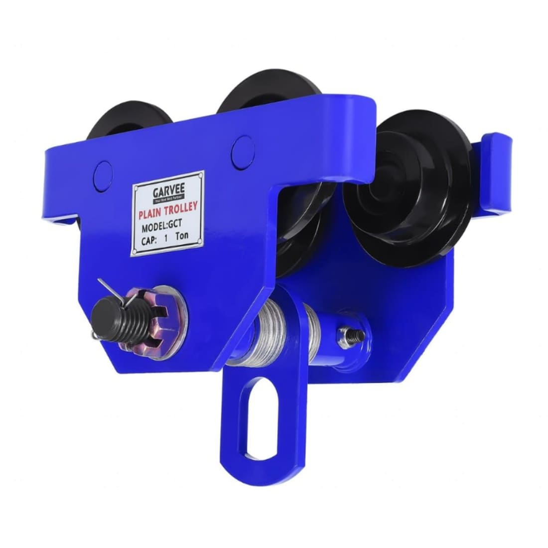 Garvee 1 Ton Adjustable Manual Push I Beam Trolley Alloy Steel Dual Wheel Hoist Trolley For 2.5 To 7 Inch Flange Multiple Color Options