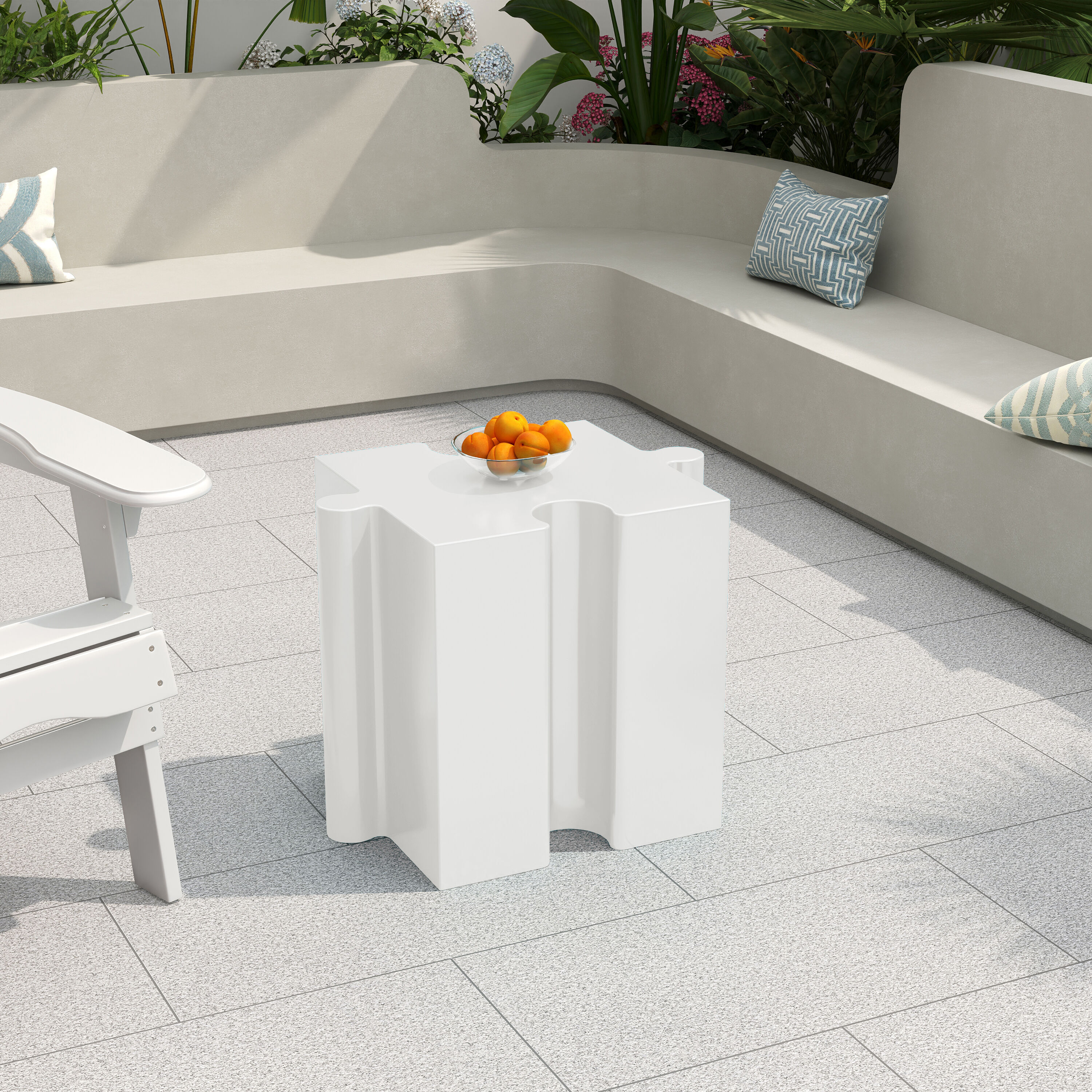 Watnature 3-Piece Artistic Puzzle Table Set Modular MGO Side Tables ...
