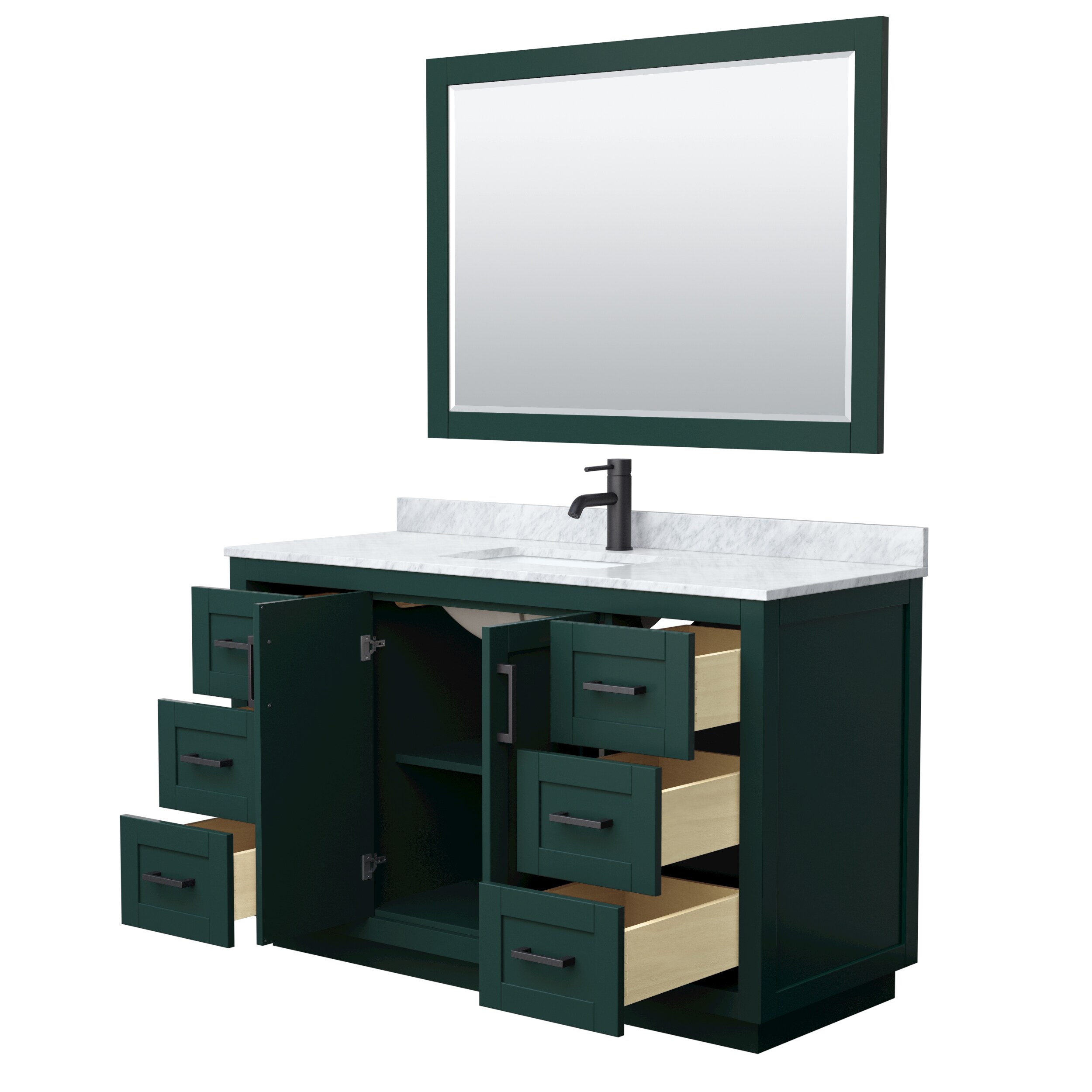 Wyndham Collection WCF292954SGKCMUNSM46 Bath-Vanity-Combo - View #3