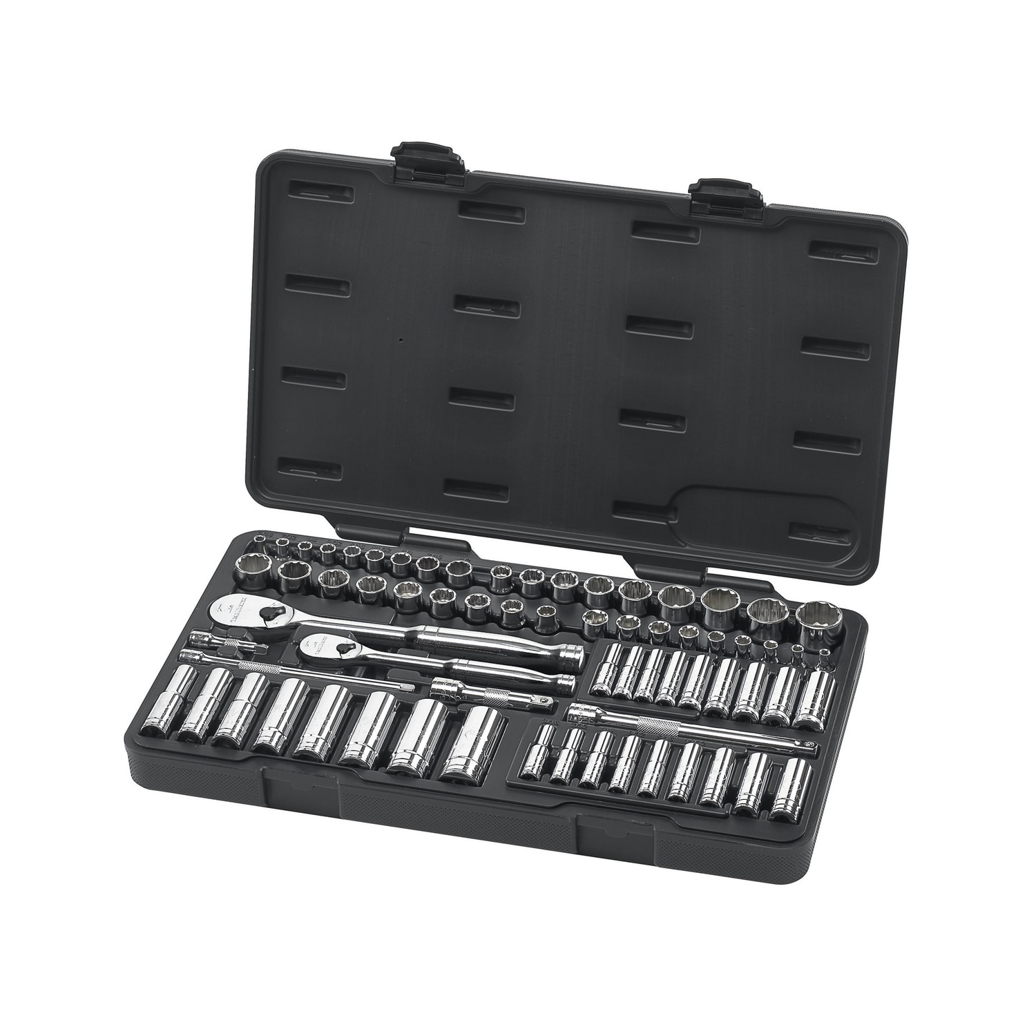 GEARWRENCH 68-PC SAE and MET and 12-Pt Socket Set 1/4 and 3/8-Drive in  the Sockets  Socket Sets department at