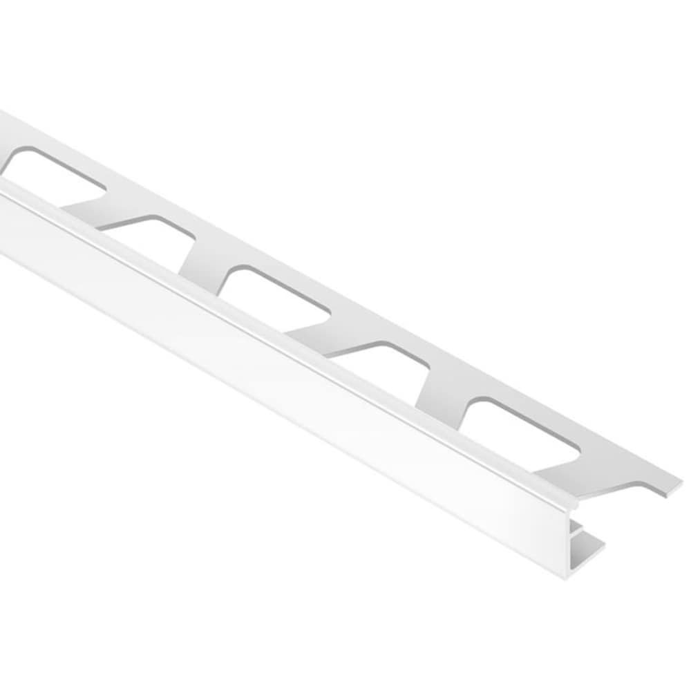 Schluter Systems A80HG Schiene 0.313-in W x 98.5-in L Light Grey Color-Coated Aluminum Aluminum L-angle Tile Edge Trim