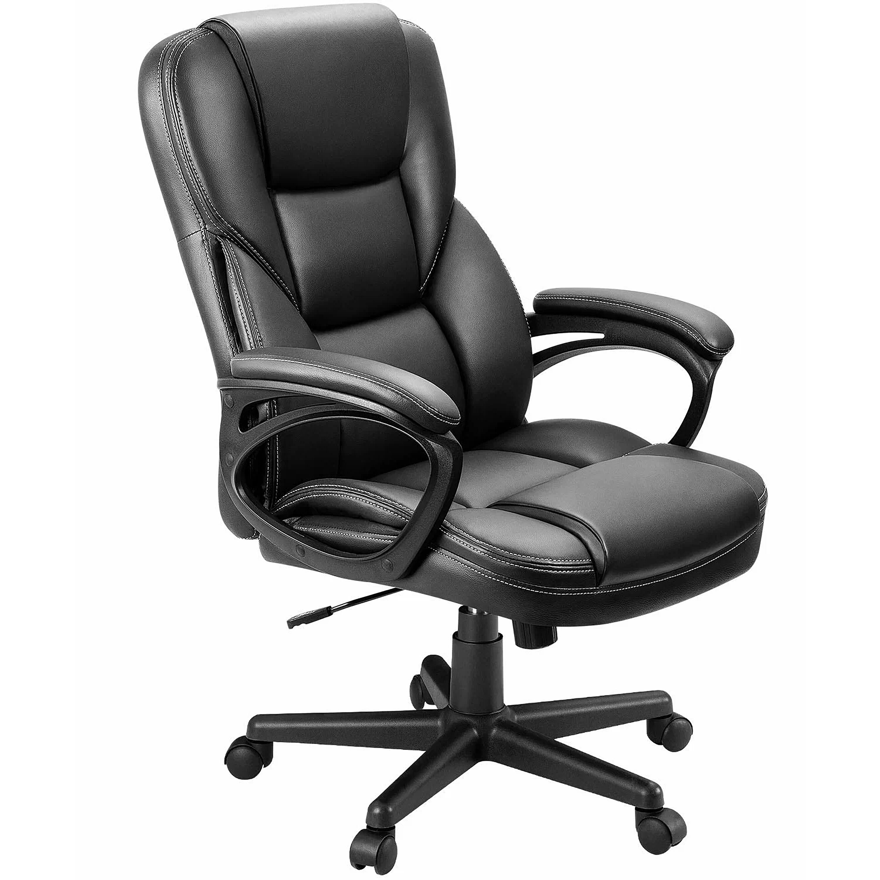 Black Fixed Arms Work From Home Chair