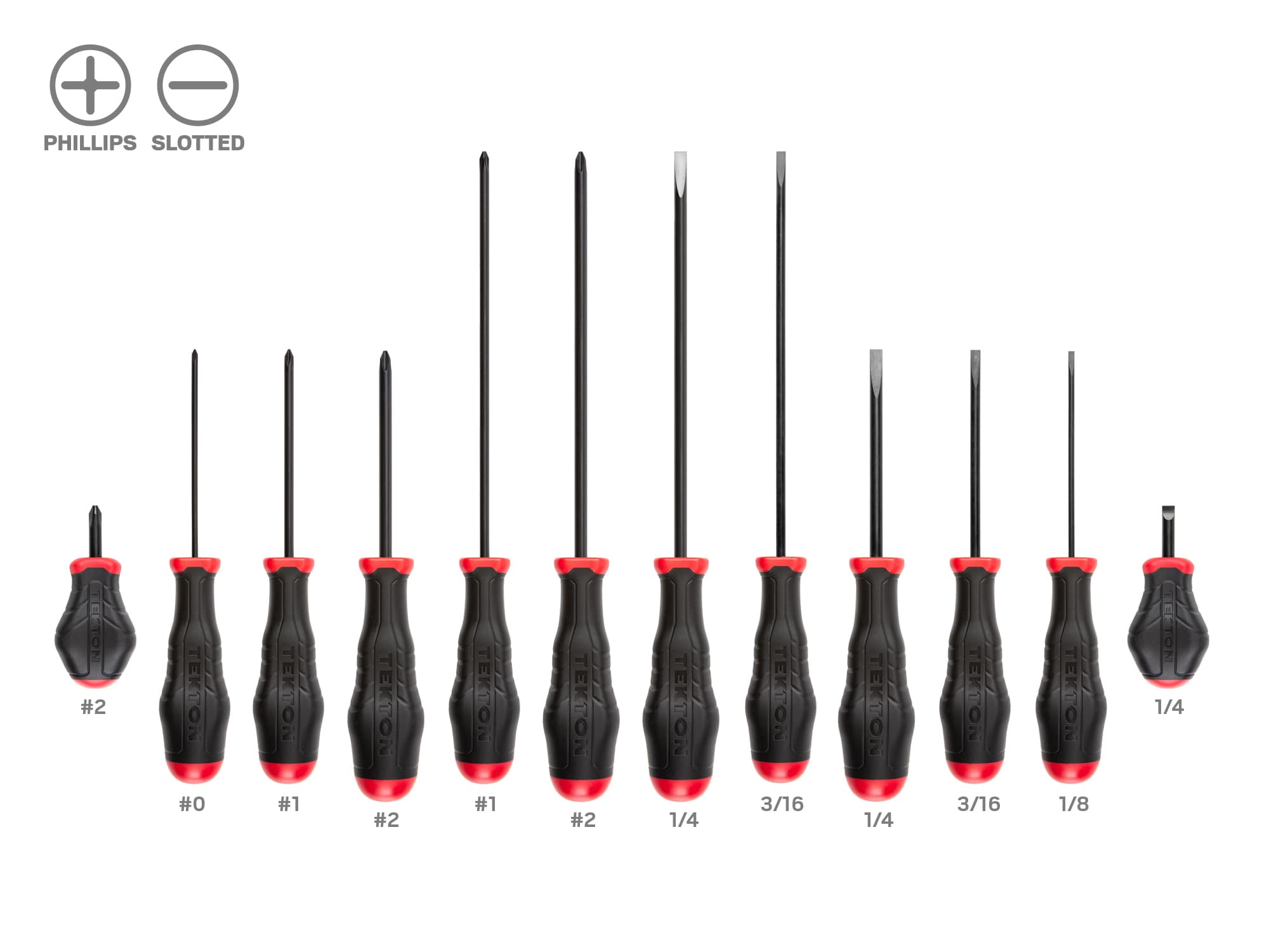 TEKTON DRV41240 12 -Piece 8-in Screwdriver Set