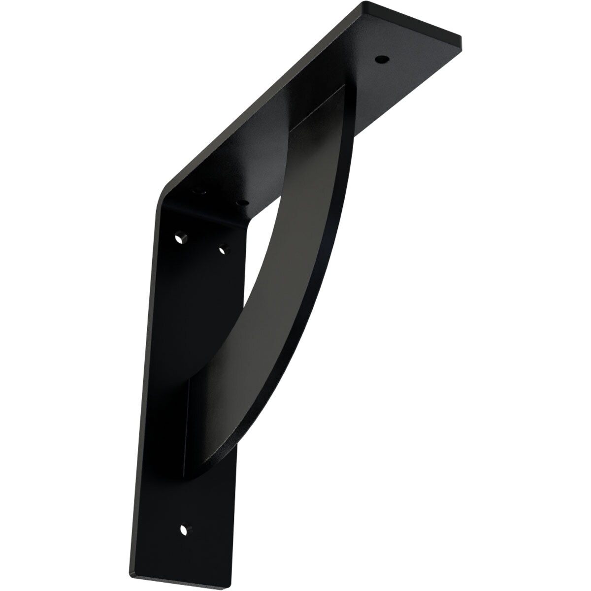 Ekena Millwork BKTM02X08X08BUPBL Bulwark 8-in x 2-in x 8-in Black Steel Mounting bracket