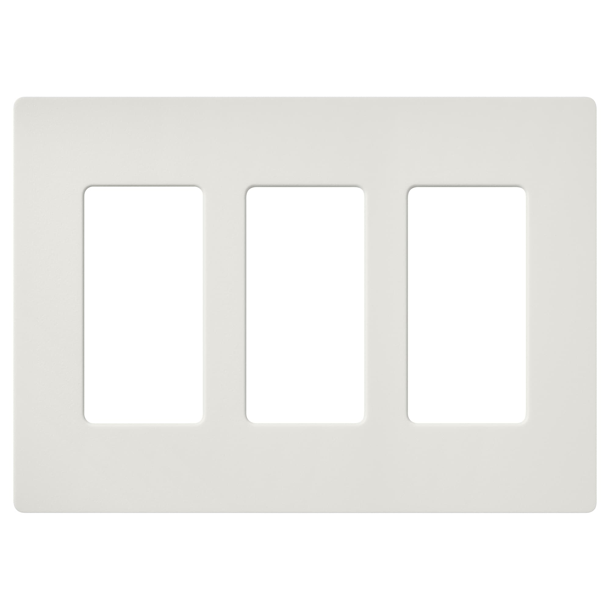Lutron SC-3-LG Claro 3 -Gang Standard Size Lunar Gray Plastic Indoor Screwless Decorator Wall Plate