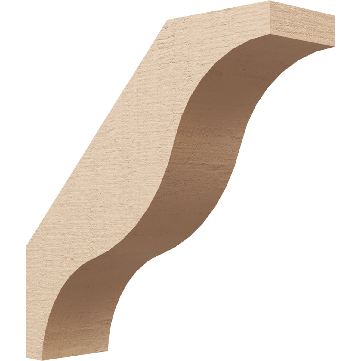 Ekena Millwork BRCUR05X18X18FSTRCPR 5-in x 18-in x 18-in Primed Urethane Funston Rough Cedar TimberThane Knee Brace