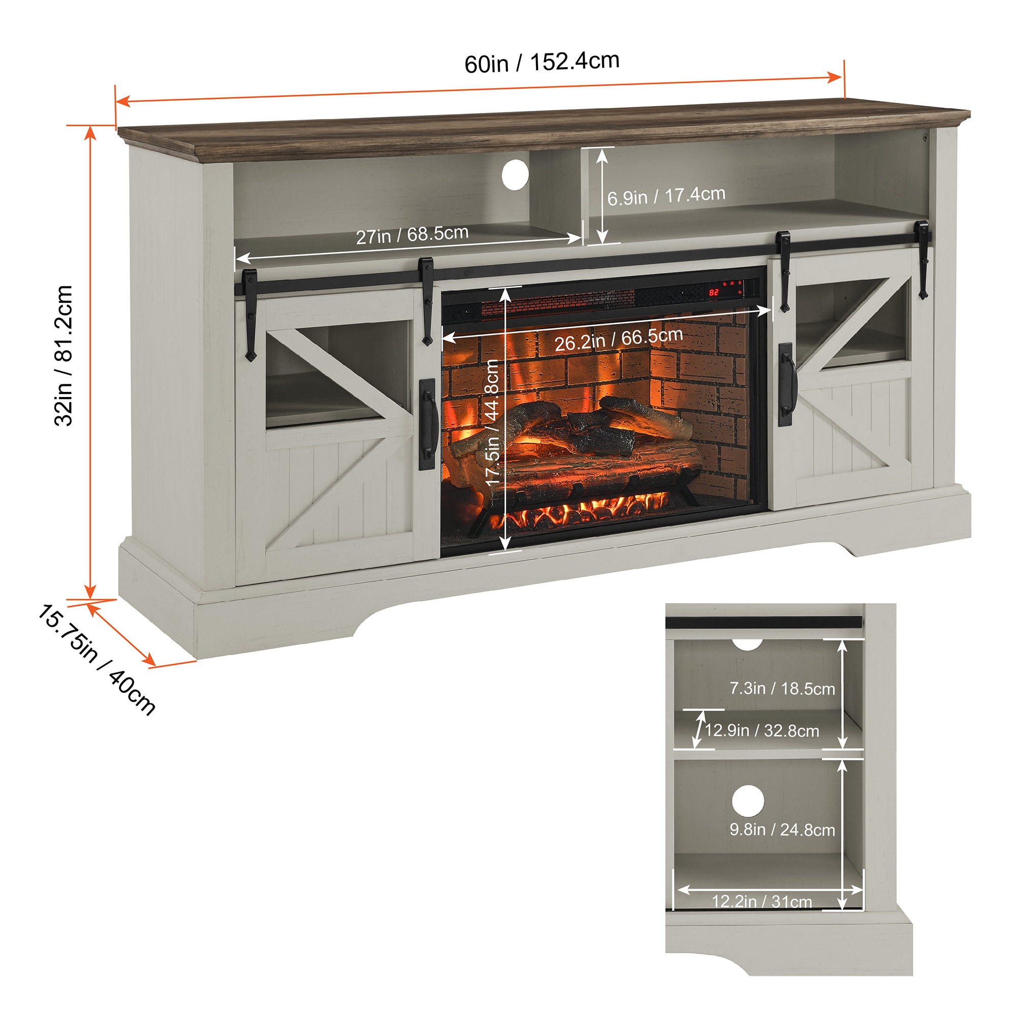SINOFURN SYC070010BG Electric-Fireplaces - View #12