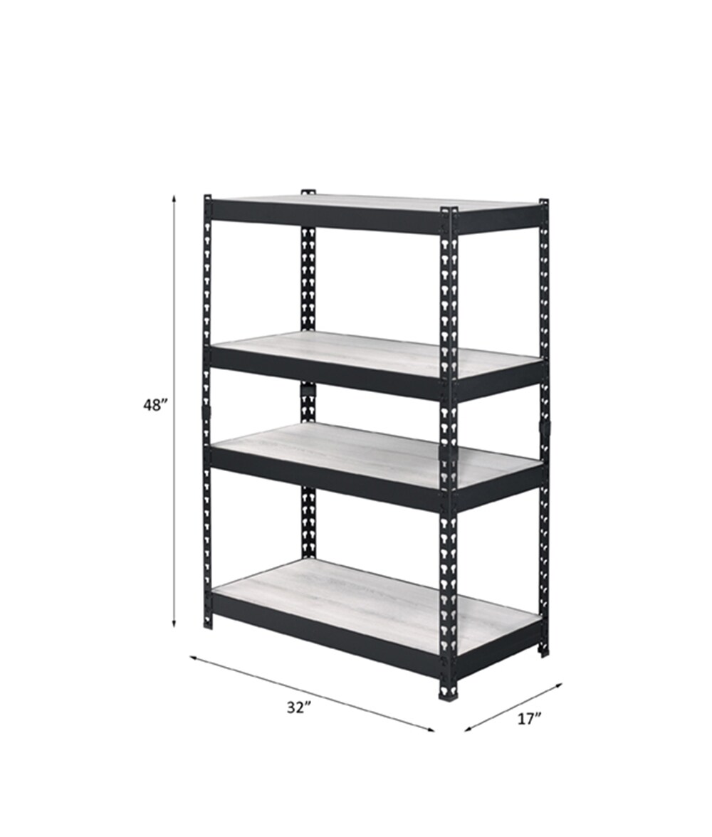 Blisstyle Decmus Natural Black Finish Bookshelf Bookcase Book Shelf ...