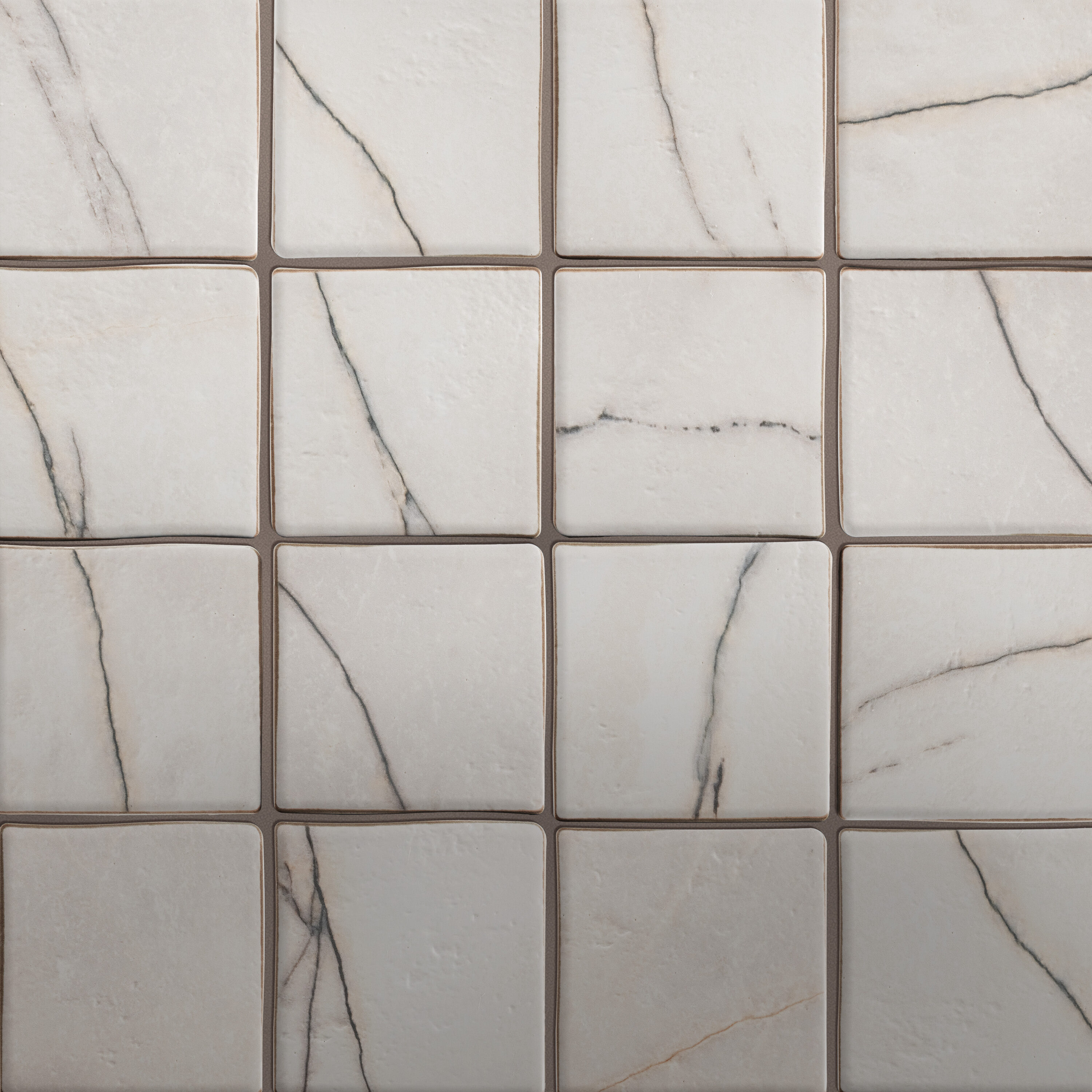 Affinity Tile - Istanbul Day 5-in x 5-in Multi-finish Porcelain Marble look Floor and Wall Tile (...