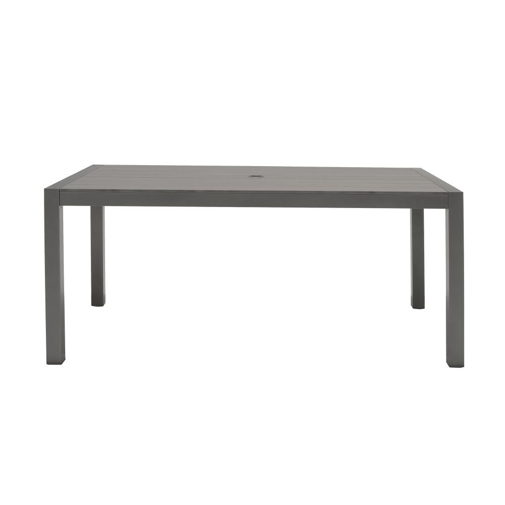 sieraden Surichinmoi Buurt Armen Living Solana Rectangle Outdoor Dining Table 34.5-in W x 64-in L  Umbrella Hole in the Patio Tables department at Lowes.com