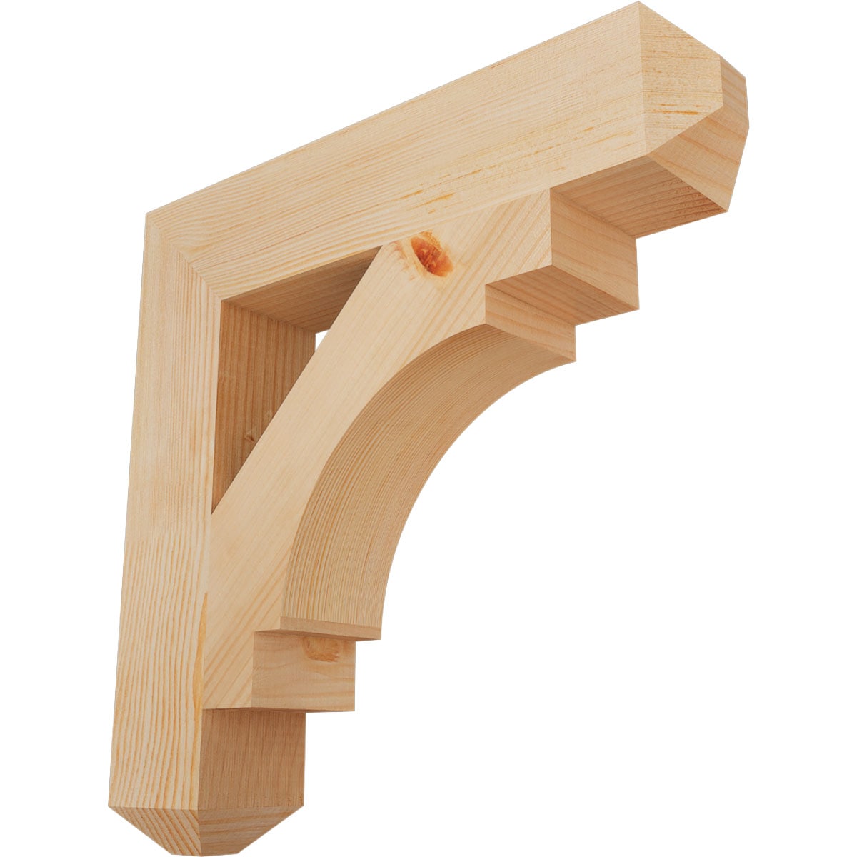 Ekena Millwork BKT04X20X20MRC04SDF Merced craftsman smooth 3-1/2-in x 20-in x 20-in Douglas fir Brown Wood Standard bracket