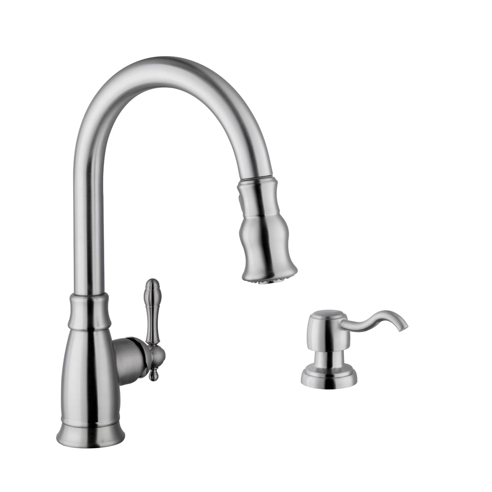 Superior Sinks Stainless Steel Single Handle Pull-down Kitchen Faucet ...