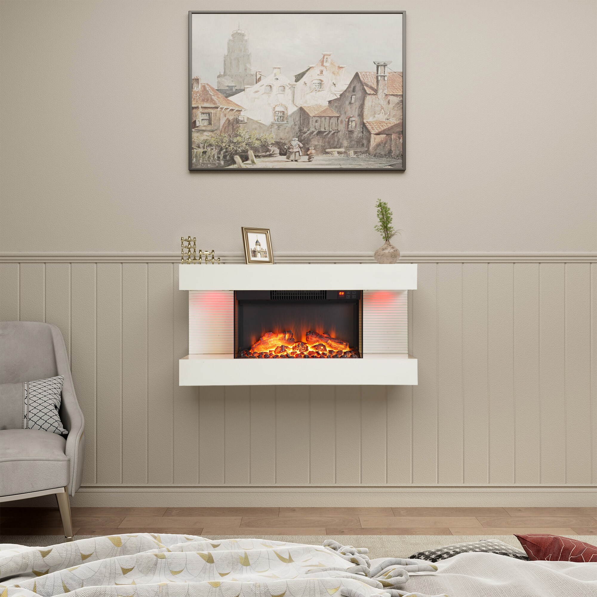 Clihome CL-WMTVS015-WHI-F018 Electric-Fireplaces - View #12
