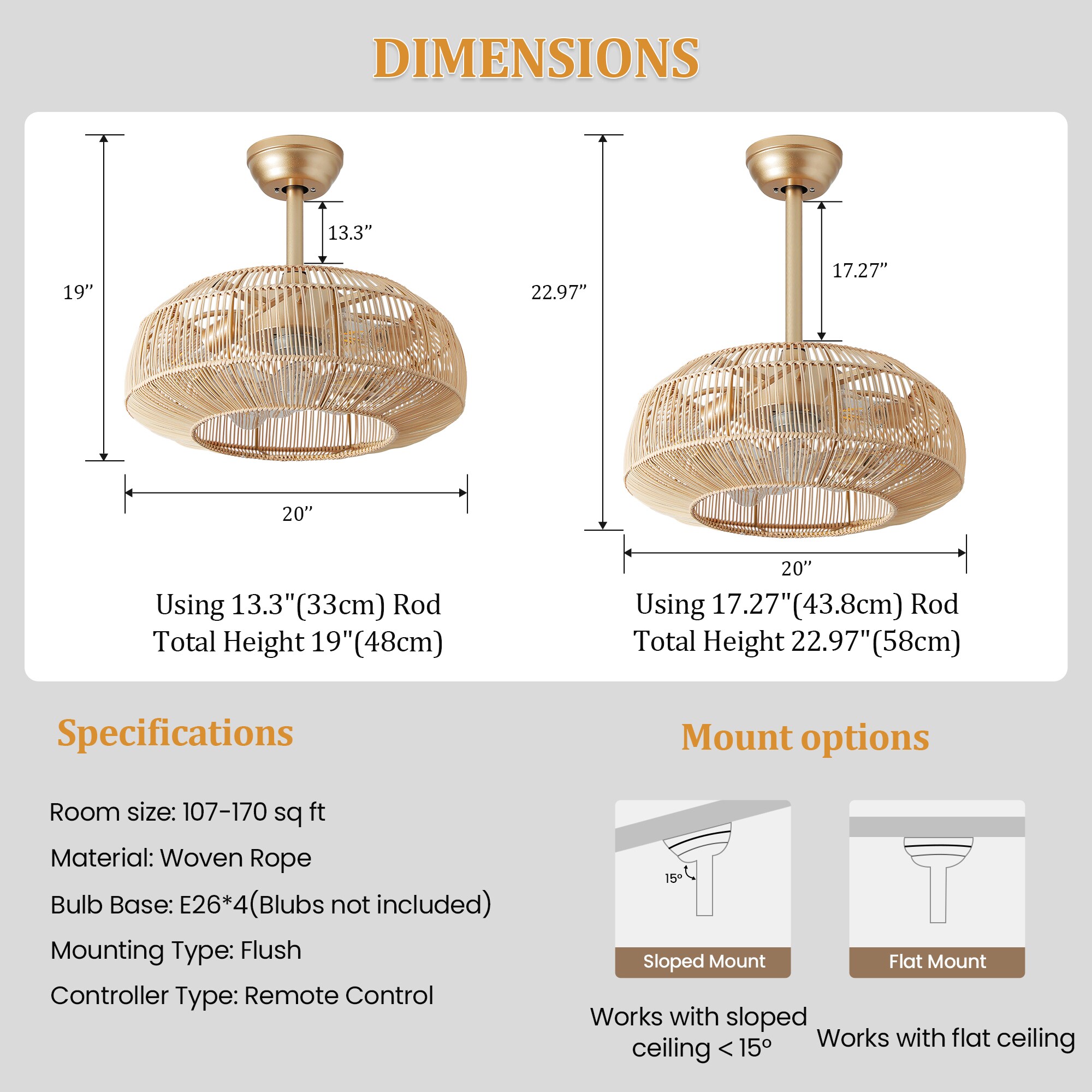 KAISITE 8106CF-04CR-CH Ceiling-Fans - View #2
