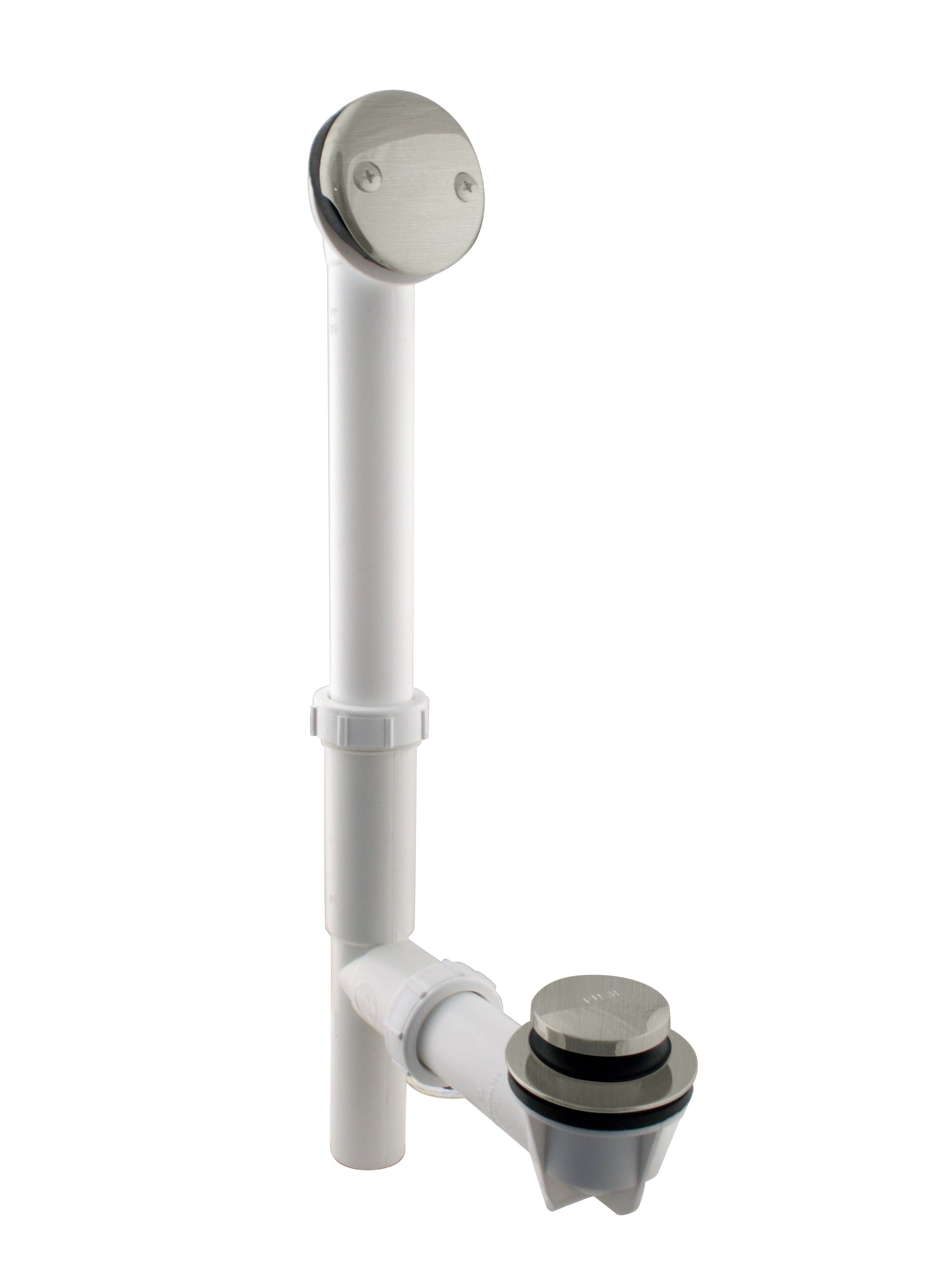WESTBRASS 593244-20 Bath Waste with Tip-toe Drain 1-1/2 In. Tubular White In Stainless Steel 593244-20
