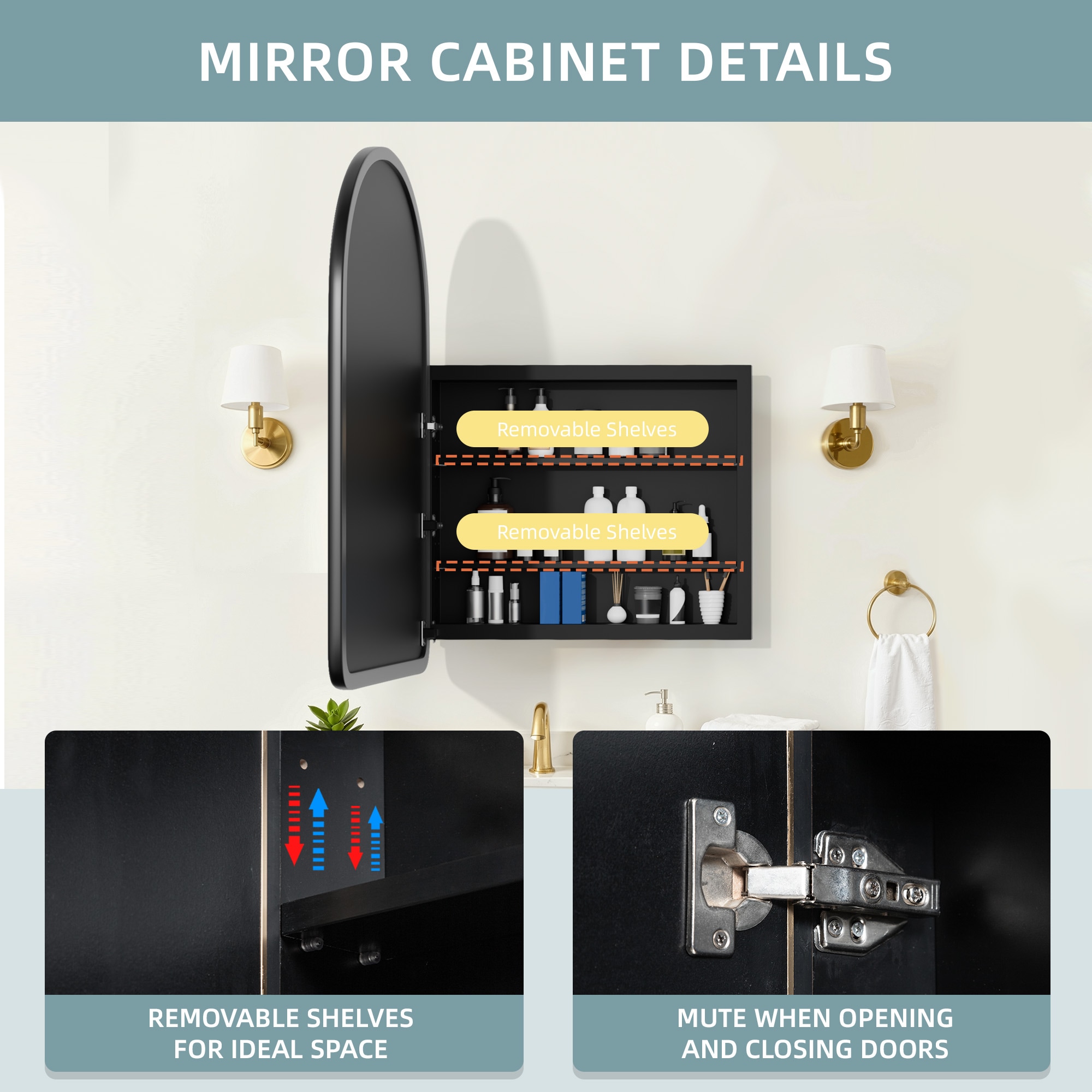 REIBII LS0601-510A03 Bathroom-Medicine-Cabinets - View #4