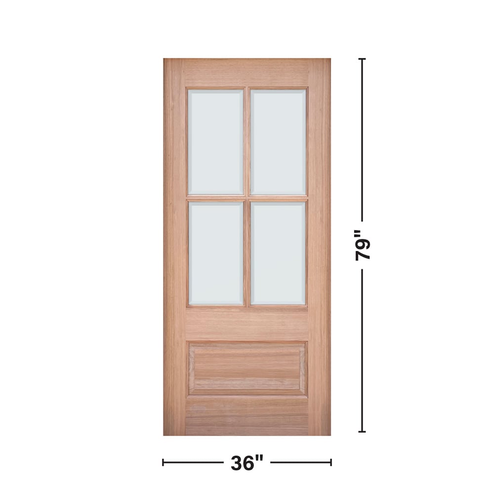 Greatview Doors 36 x 79-in Wood 3/4 Lite Universal Reversible Front Door