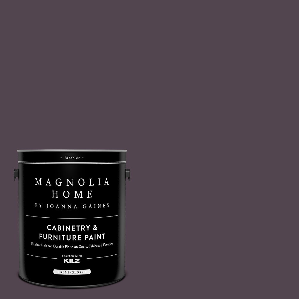 Magnolia Home MAG134-4082238  by Joanna Gaines Semi-gloss Plum Suede MAG134 Tintable Cabinet Furniture Paint Enamel ( 1-gallon )