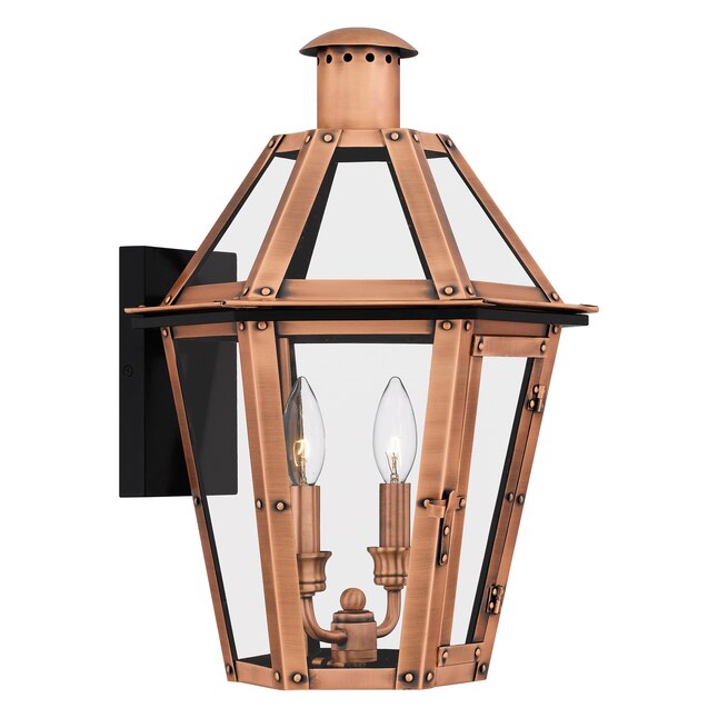 Quoizel Burdett 2 Light 18 25 In Aged Copper Outdoor Wall The Lights Department At Com - Copper Exterior Wall Lights