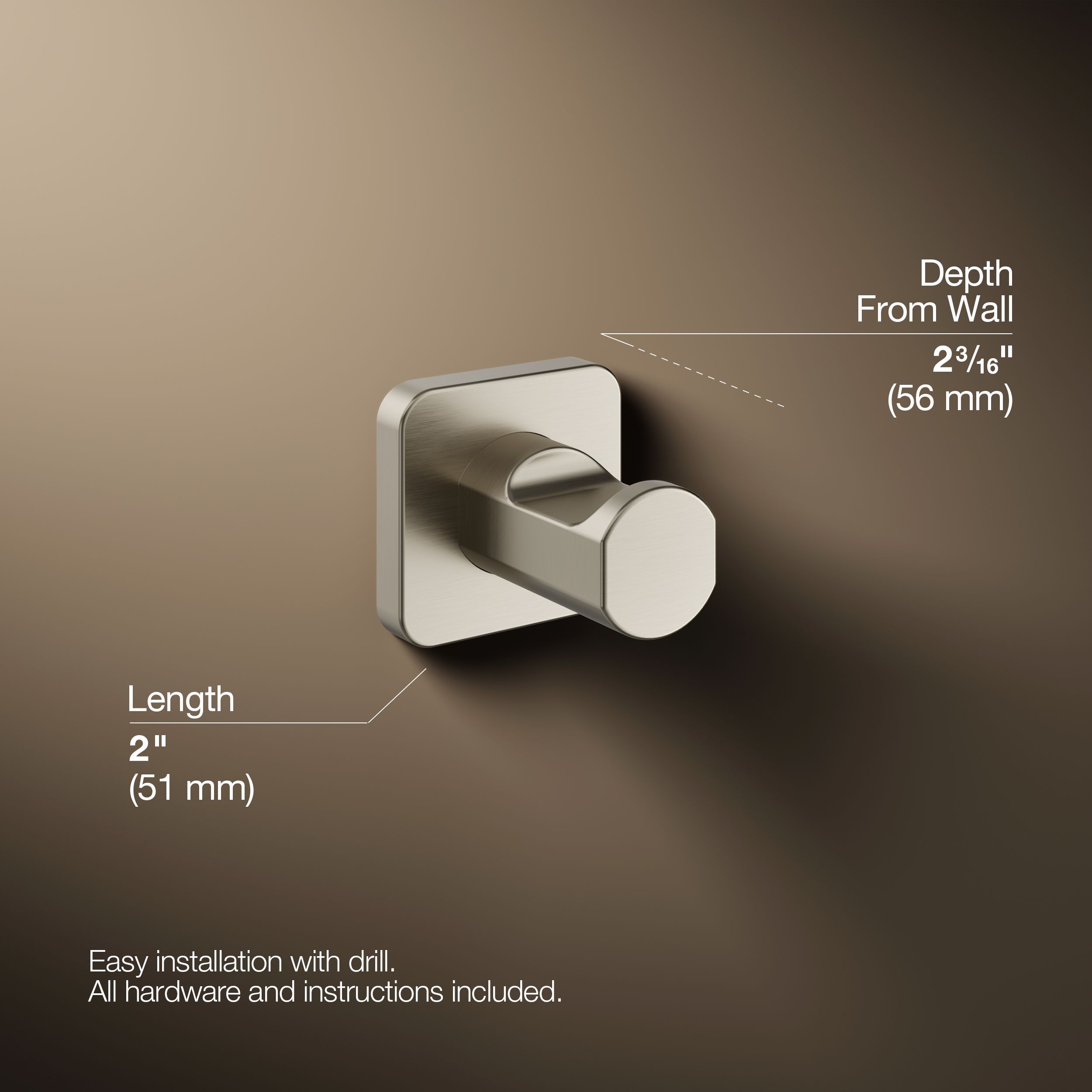 KOHLER K-23529-BN Robe-Hooks - View #4