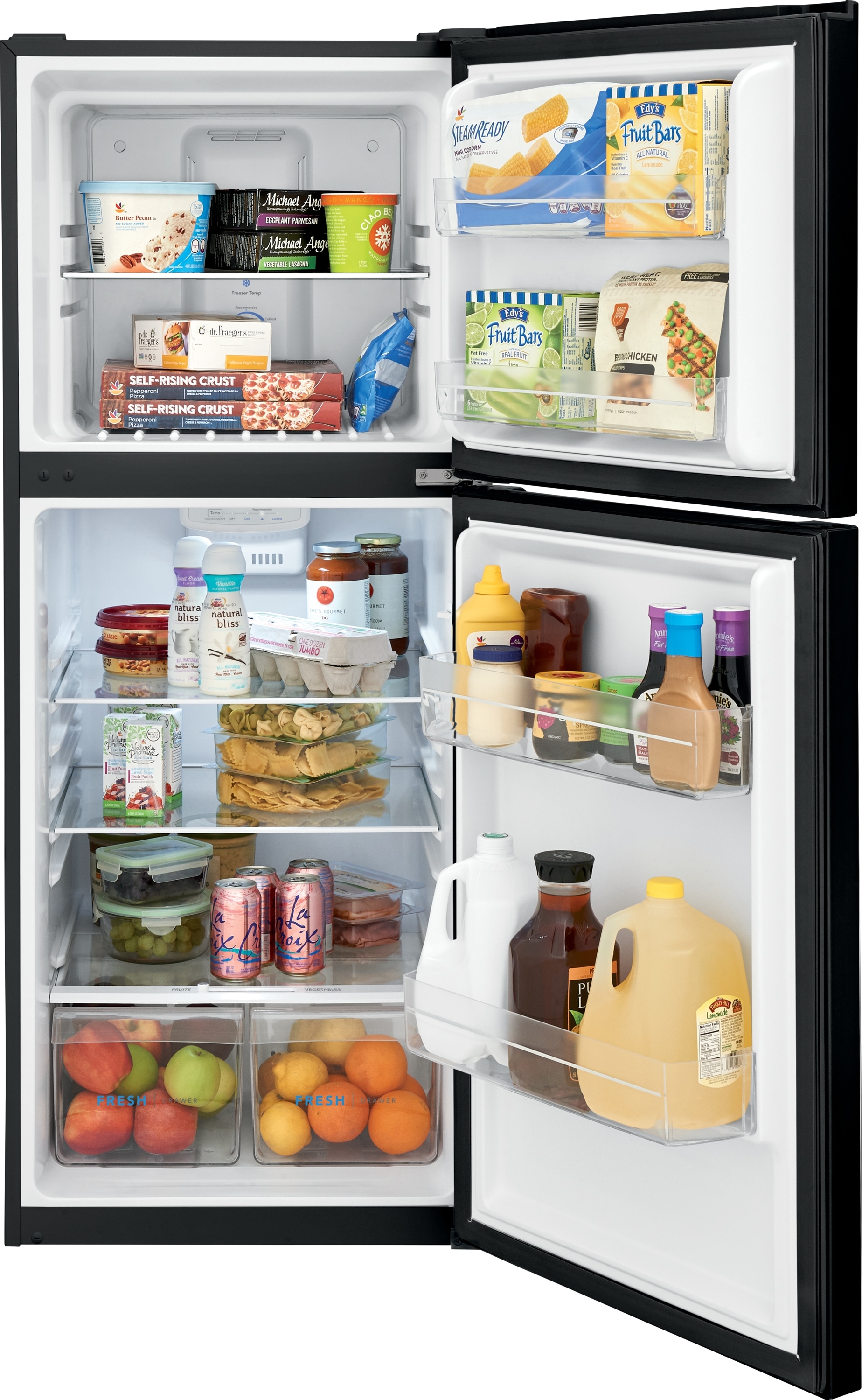 Frigidaire 10.1-cu ft Counter-depth Top-Freezer Refrigerator (Black ...