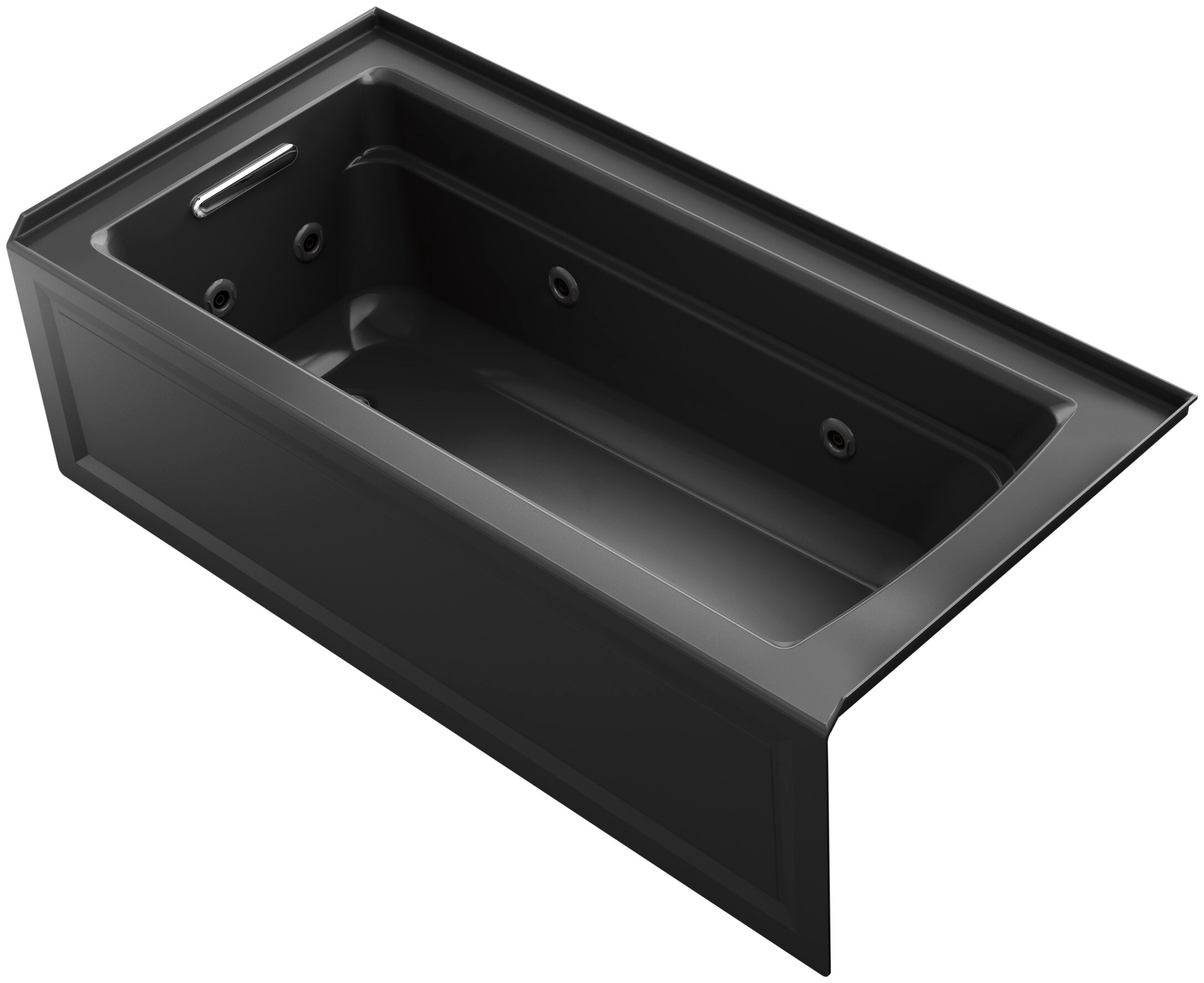 KOHLER 1949-LA-7 Archer 32-Inches x 66-Inches Black Black Acrylic Alcove Whirlpool tub ( Left Drain )