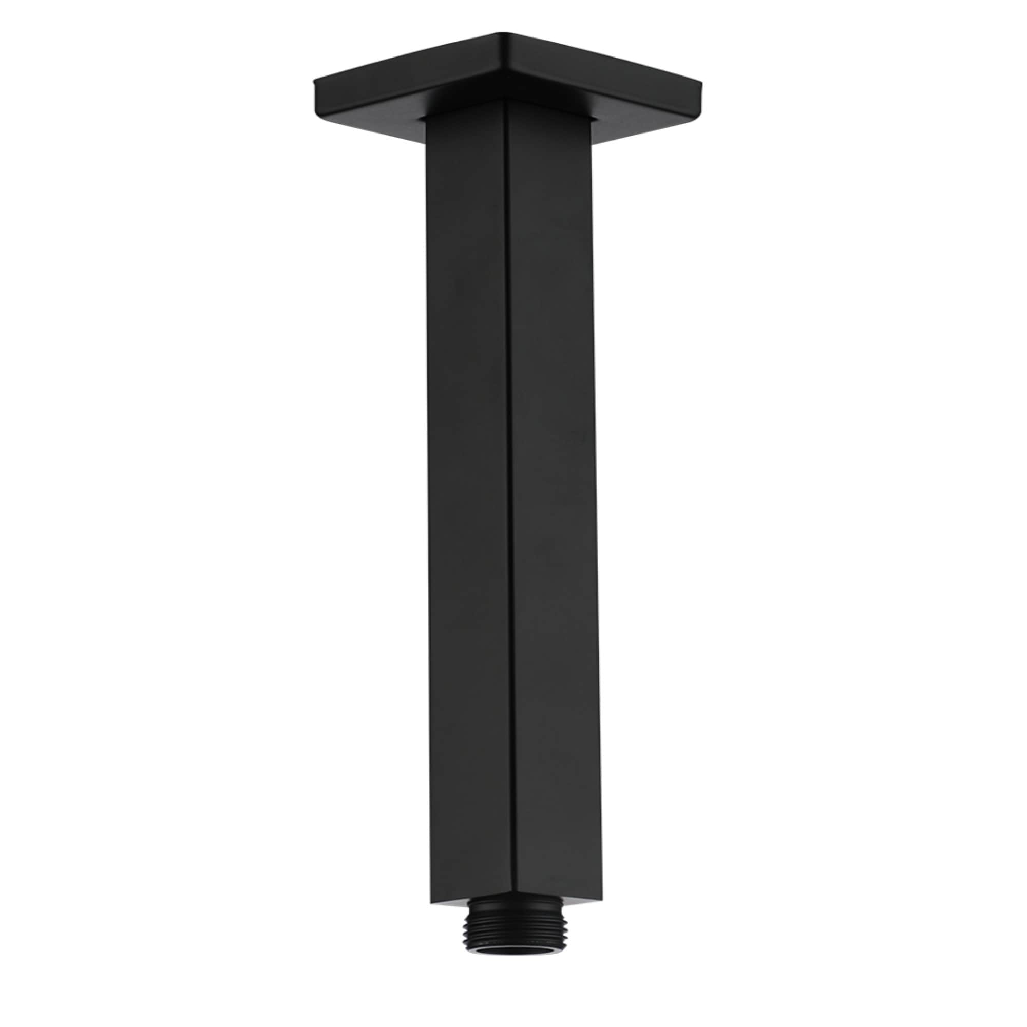 Mondawe MDBR17003R10MB Matte Black 7.9-in Universal Shower Shower arm and flange 0.5-in -ID