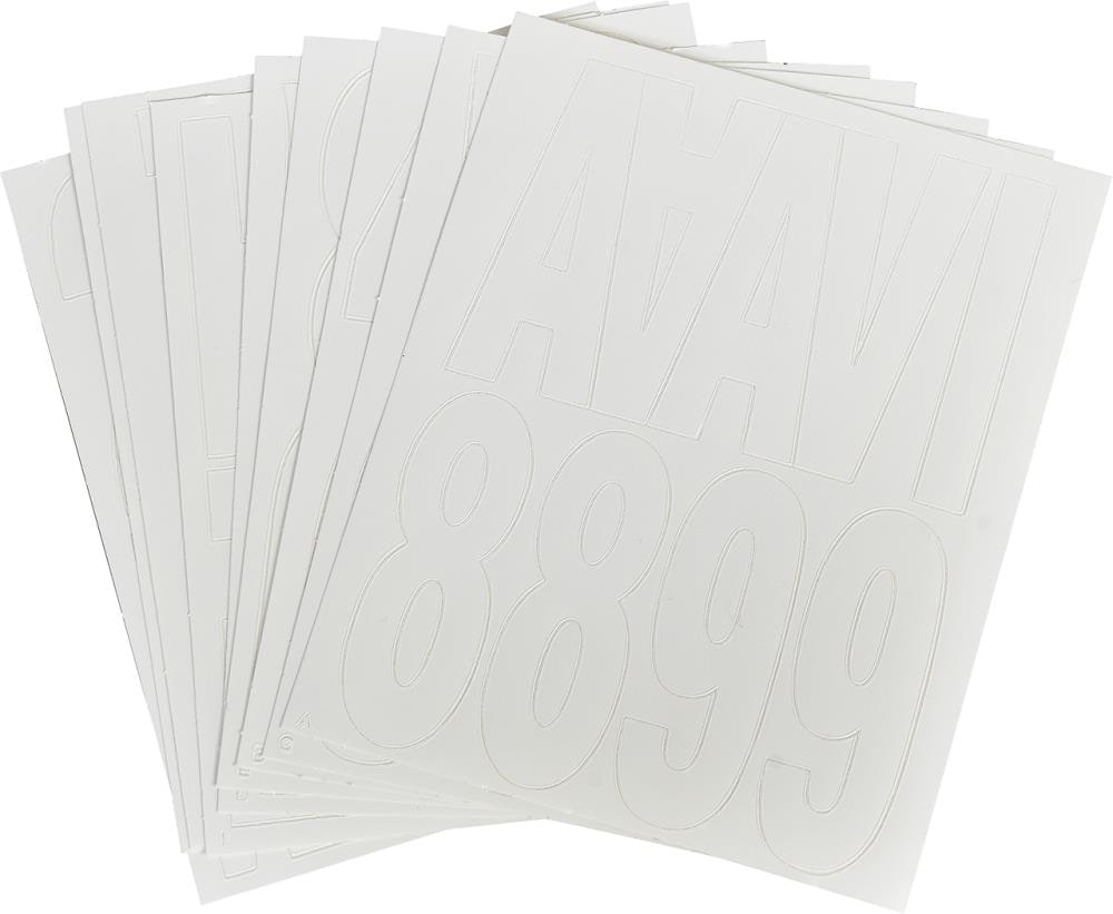 10Sheets/Set White Vinyl Sticky Letters & Numbers& Punctuation,Vinyl White  Alphanumeric Waterproof Lettering(White)