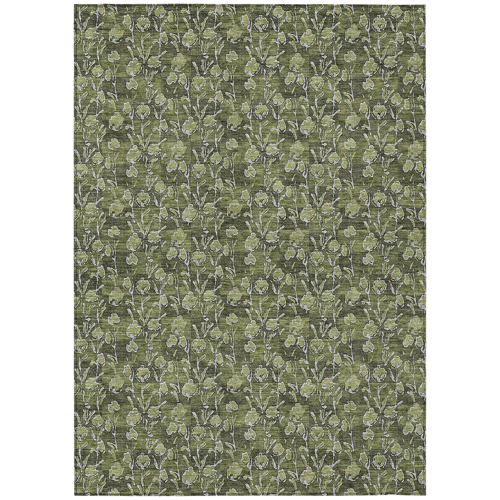 Addison Rugs ACN692OL9X12 Chantille ACN692OL 9 x 12 (ft) Polyester Olive Rectangular Indoor/Outdoor Geometric Machine washable Area rug