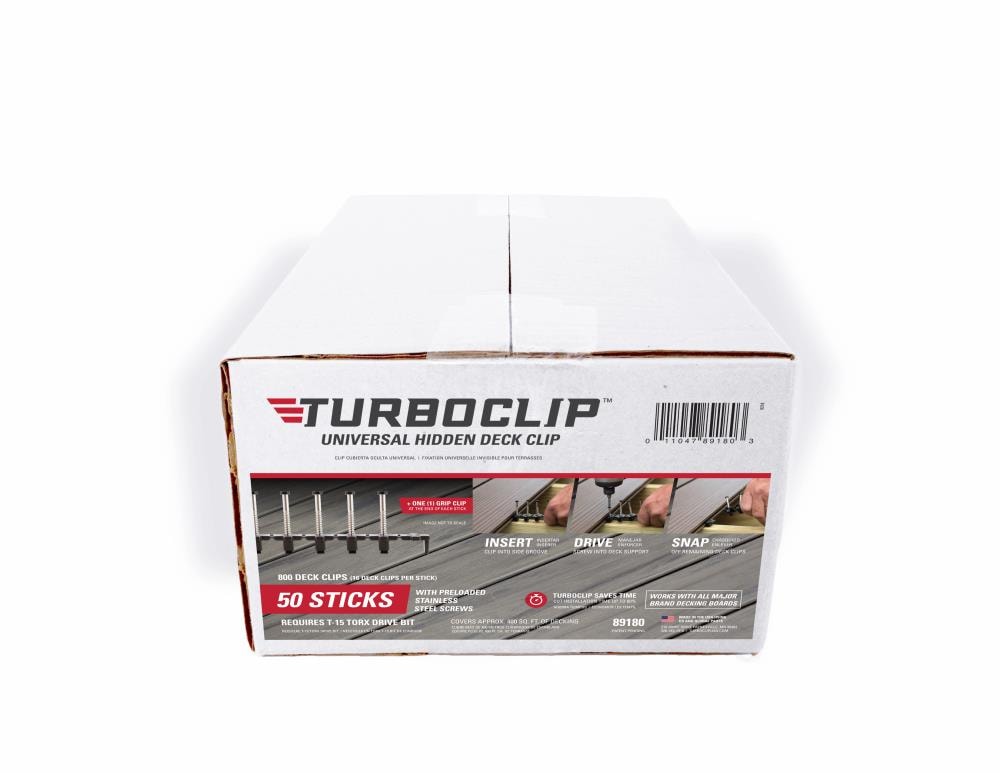 TurboClip 425-sq Ft Coverage Black Clip Hidden Fasteners (800-Count) At ...