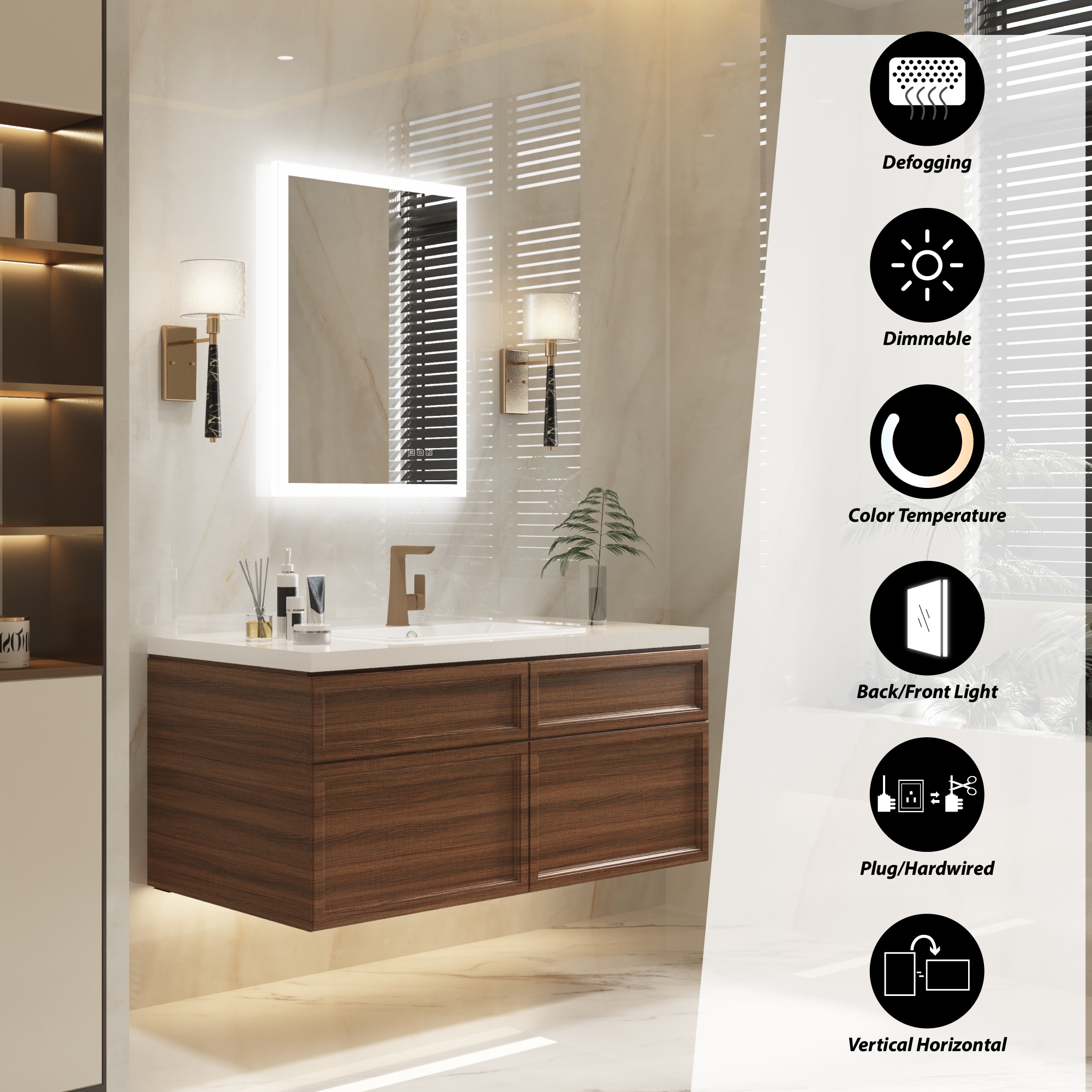 Forclover MRE-7GX2432 Framed-Bath-Mirrors - View #4
